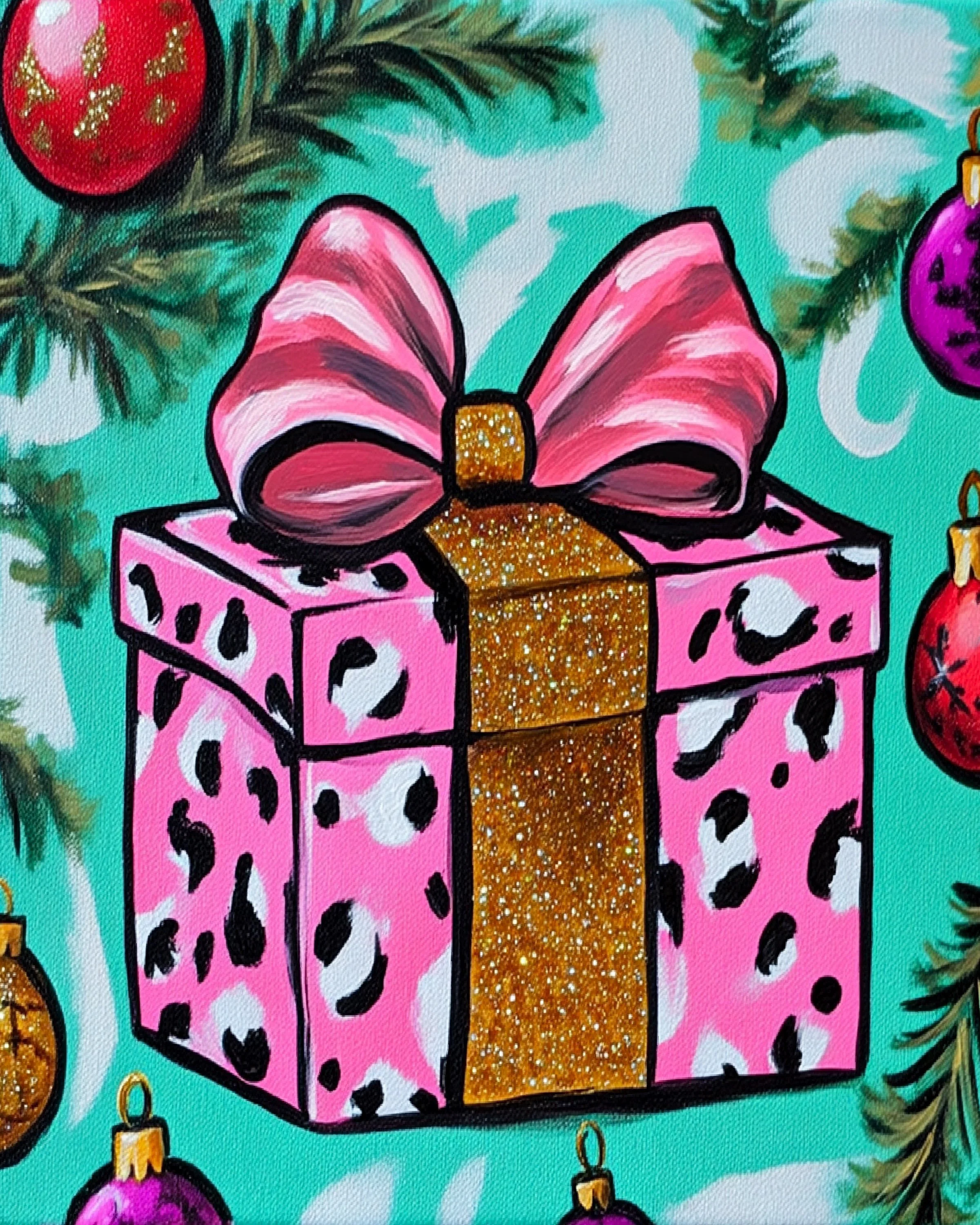 wild xmas present painted.JPG