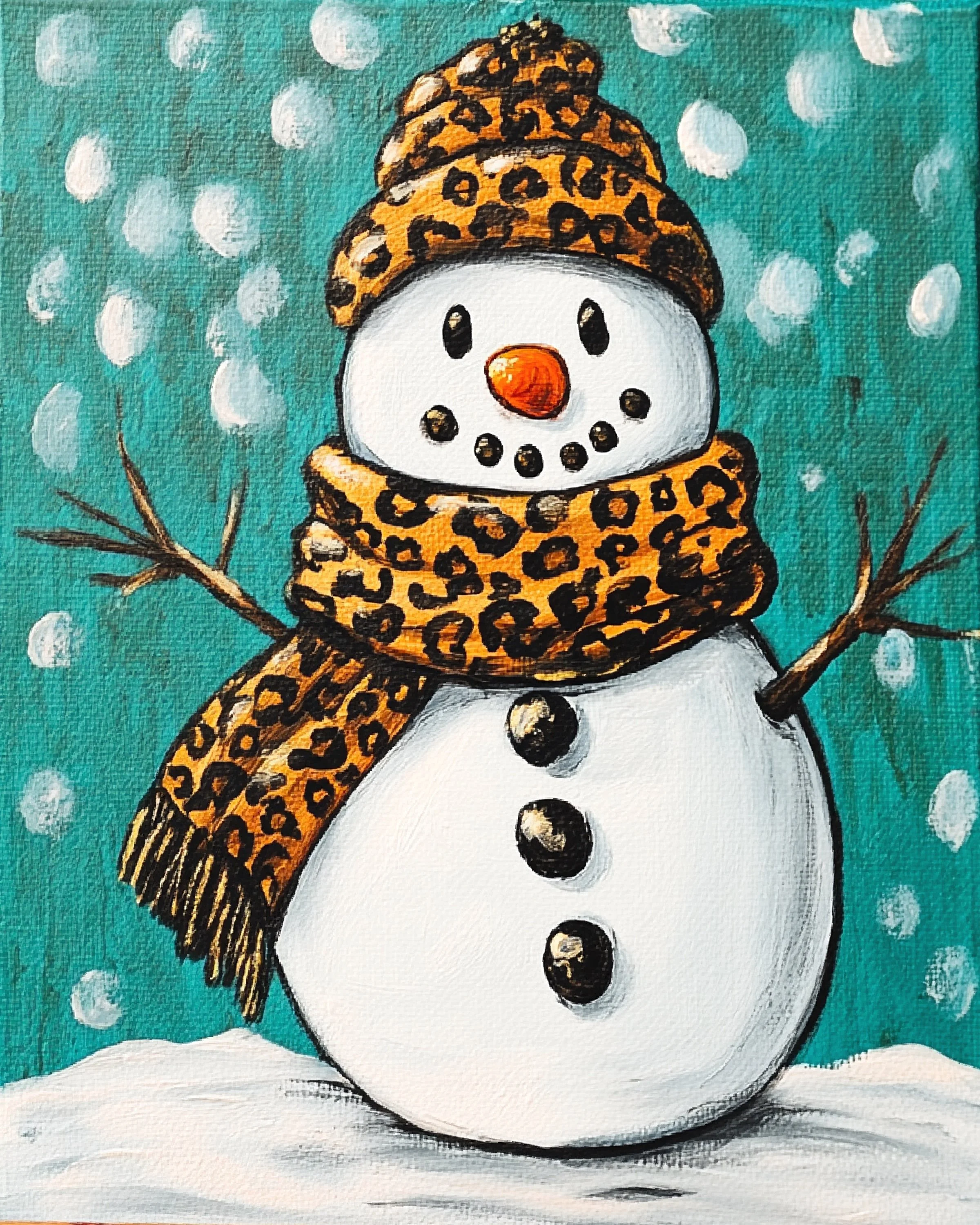 wild xmas snowman painted.JPG