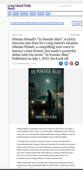 Long Island Daily News—In Powder Blue by Nikolas Pleiadi