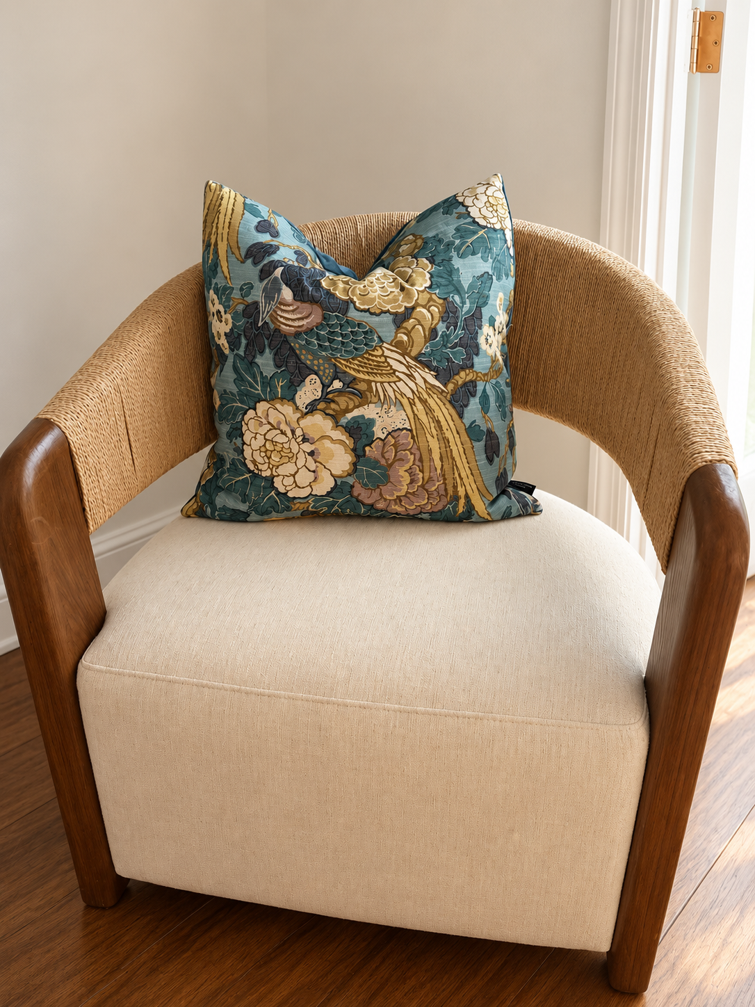 The Calla Bird & Botanical Pillow