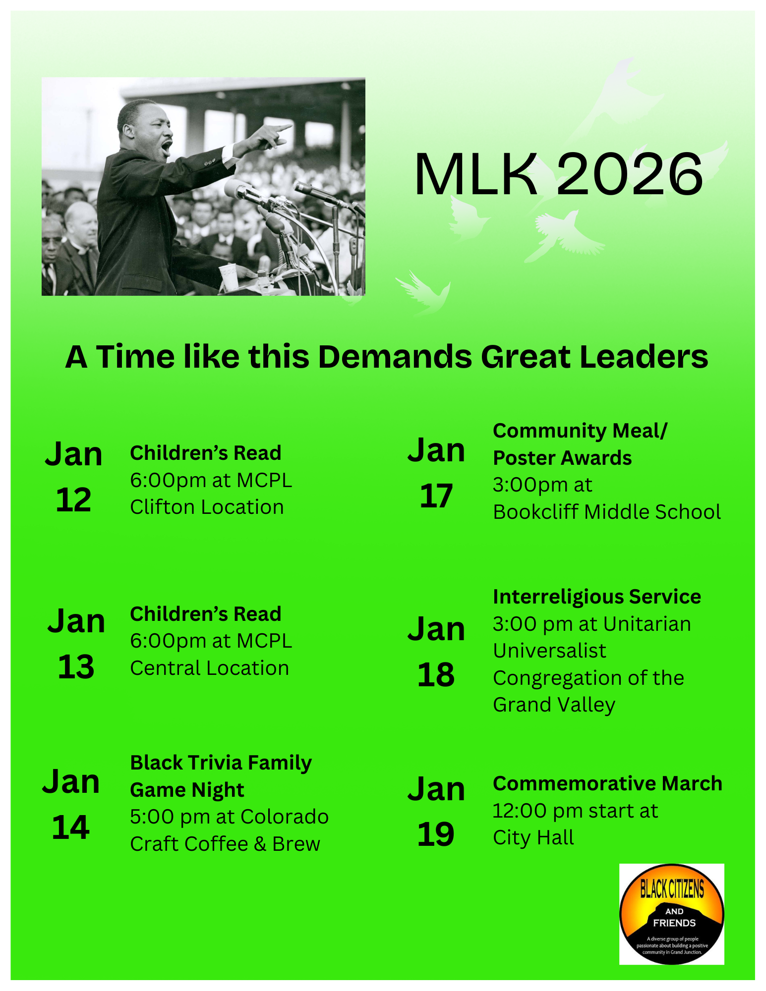 MLK Community Meal/Poster Awards