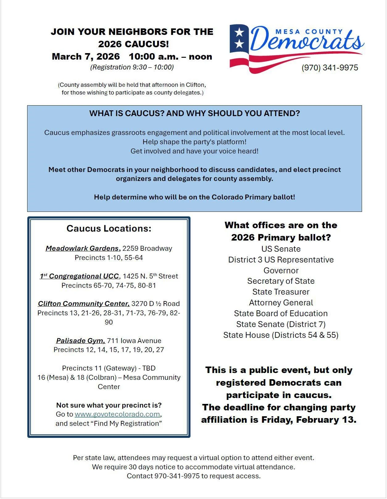 2026 Caucus - Mesa County Democrats