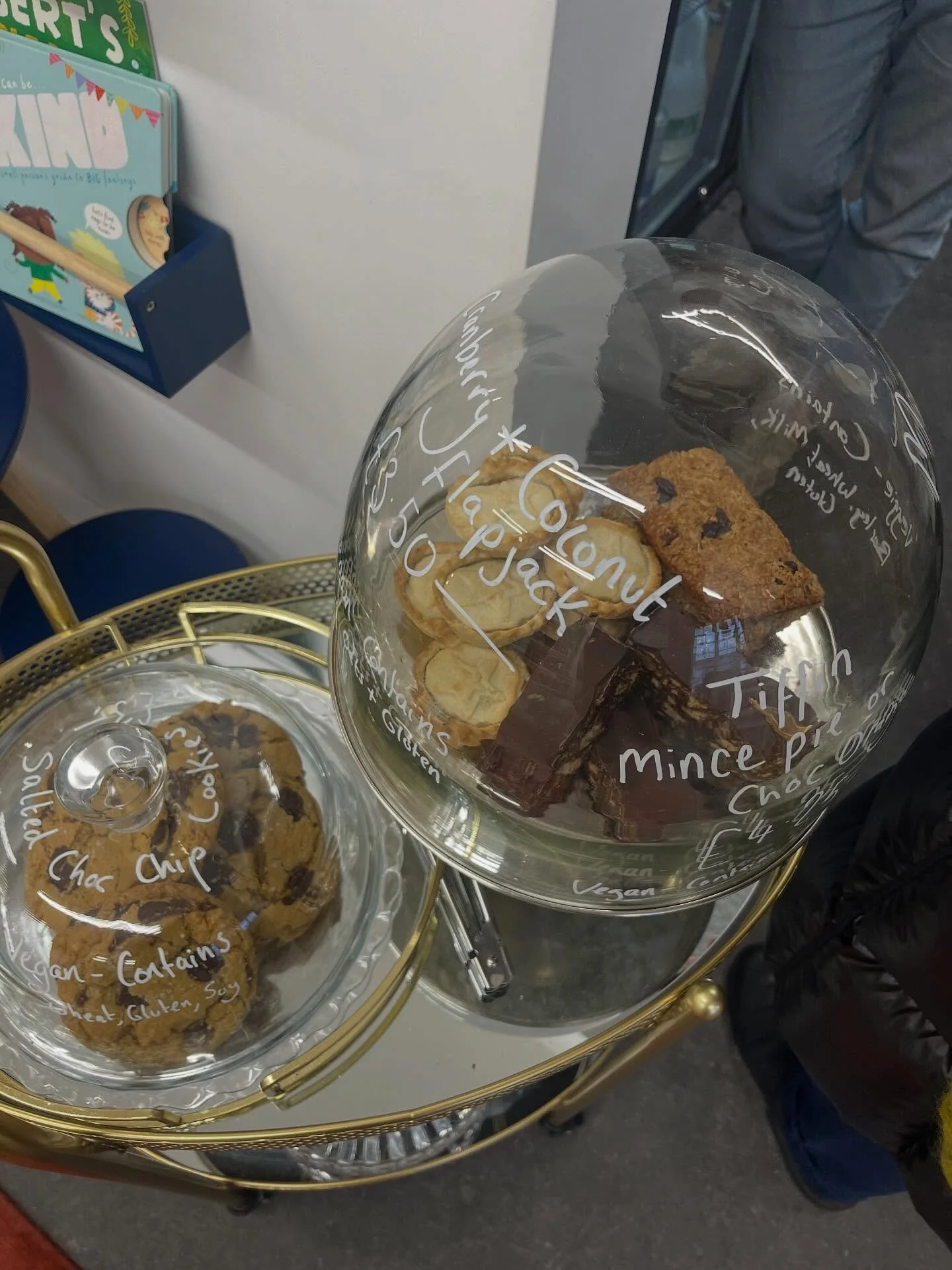 anything from the trolley? 🍪🍪🍪we&rsquo;re stocked up with a load of treats from @thatoldchestnutuk - cranberry and coconut tiffin, choc orange or mince pie tiffin and the classic salted choc chip cookies! Vegan bakes paired with coffee, tea, lemon