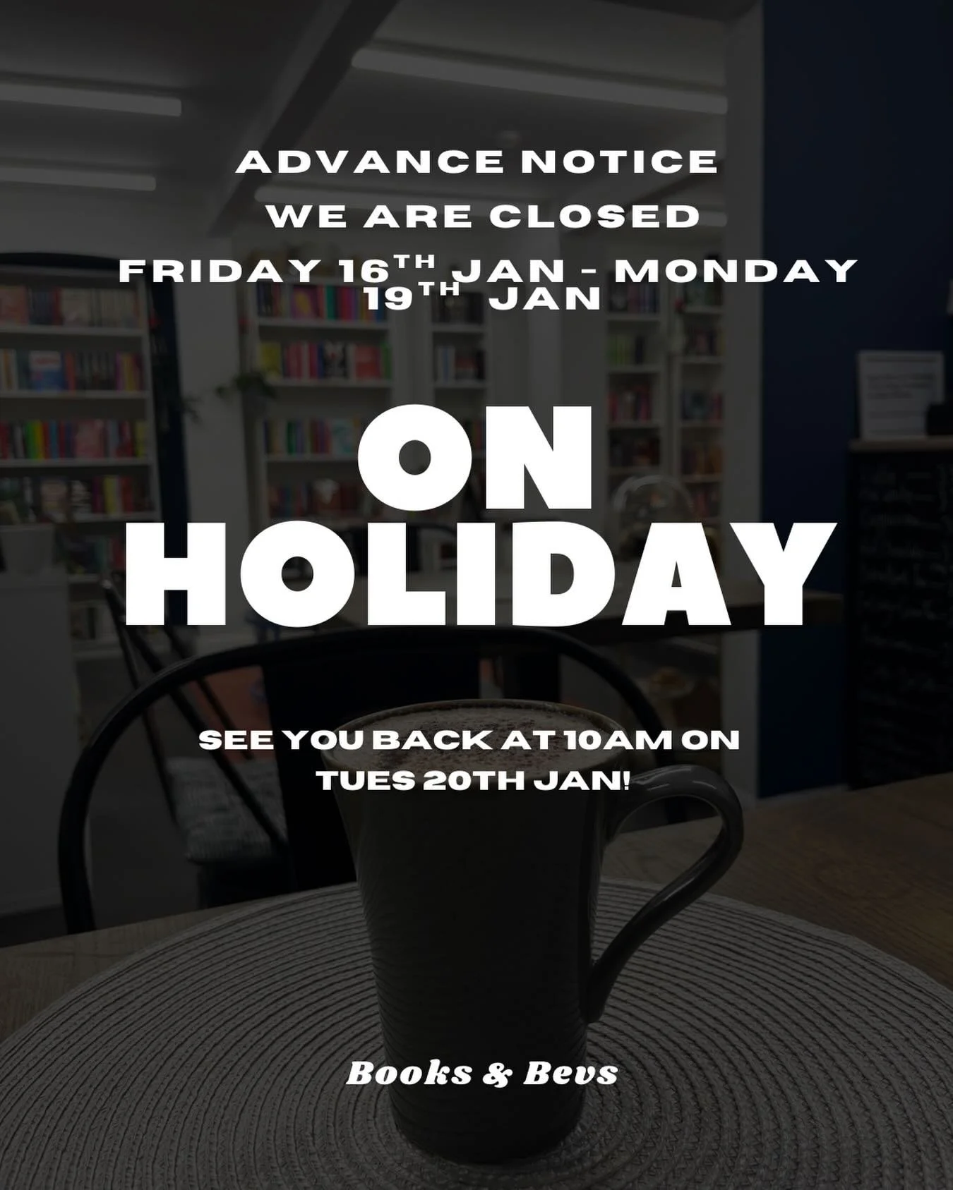 ‼️ Advance Notice - Closed Friday 16th - Mon 19th Jan 📣
After a very busy opening month, Christmas, New Years, a little one starting nursery and a big ones end to maternity leave, we are taking a short family break away across the weekend of Friday 