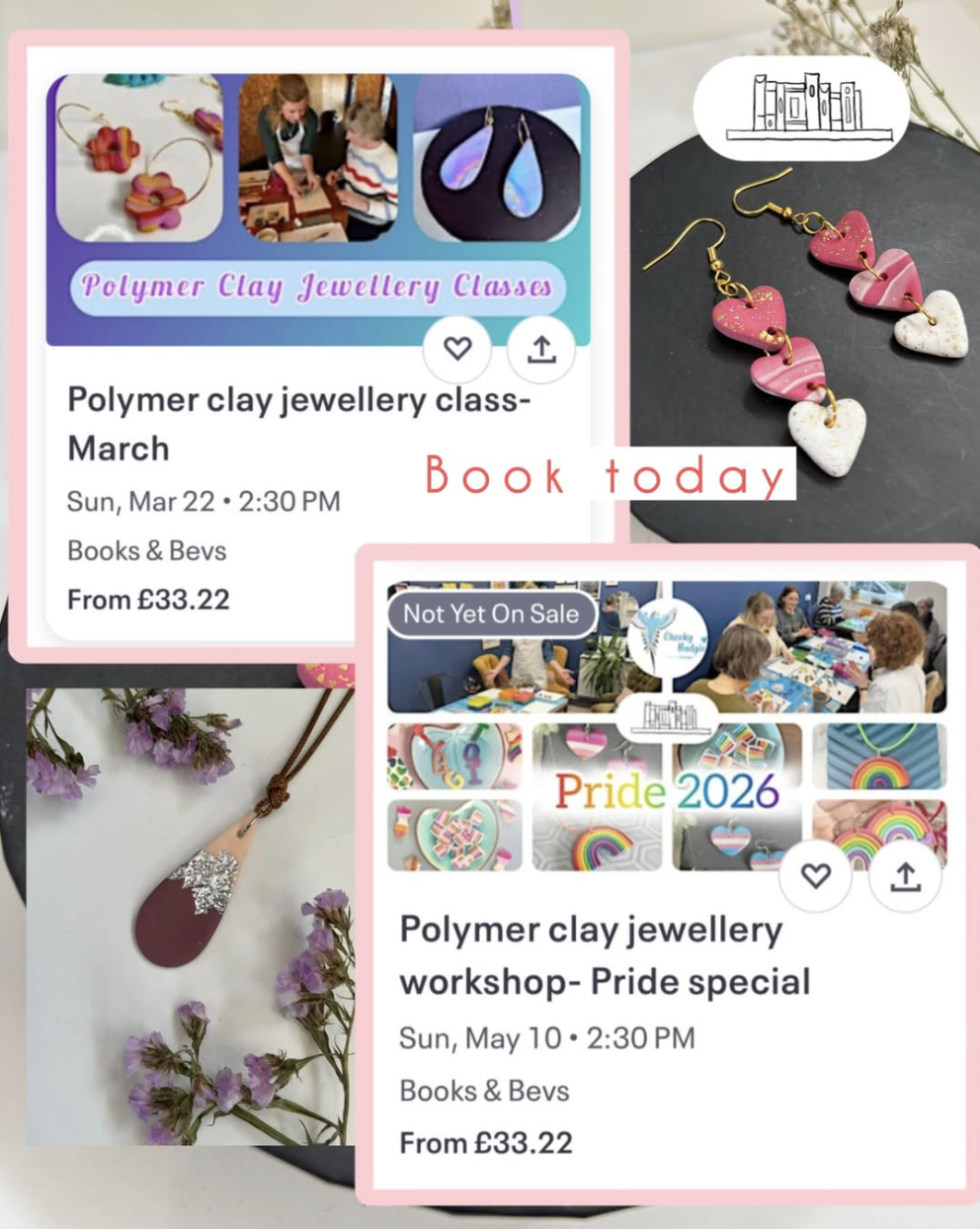 Polymer Clay Jewellery Class - March
