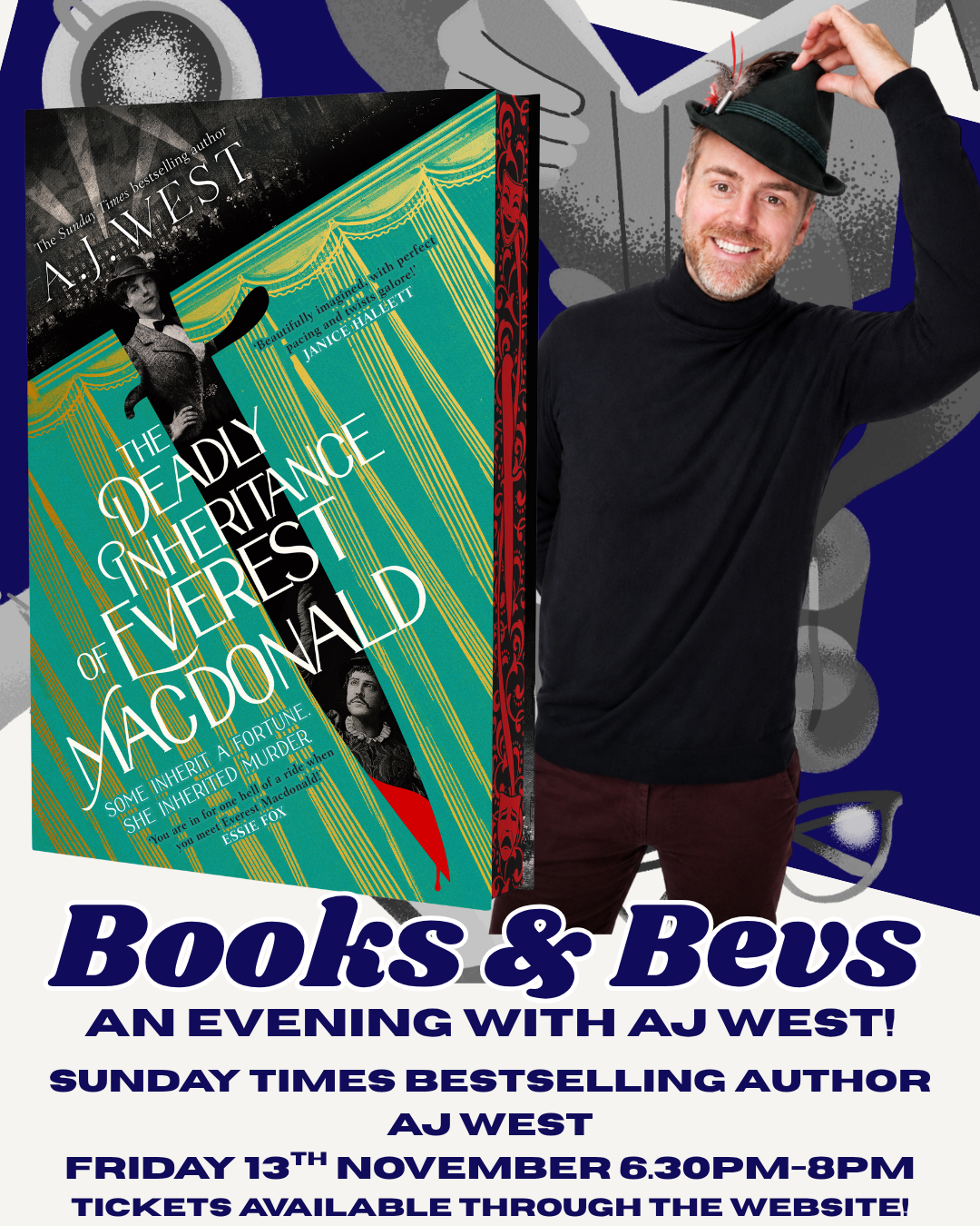 AJ West @ Books & Bevs