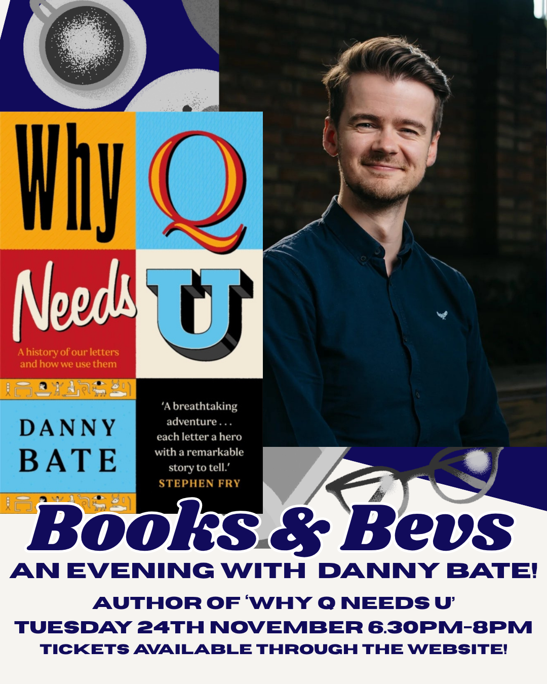 Danny Bate at Books & Bevs