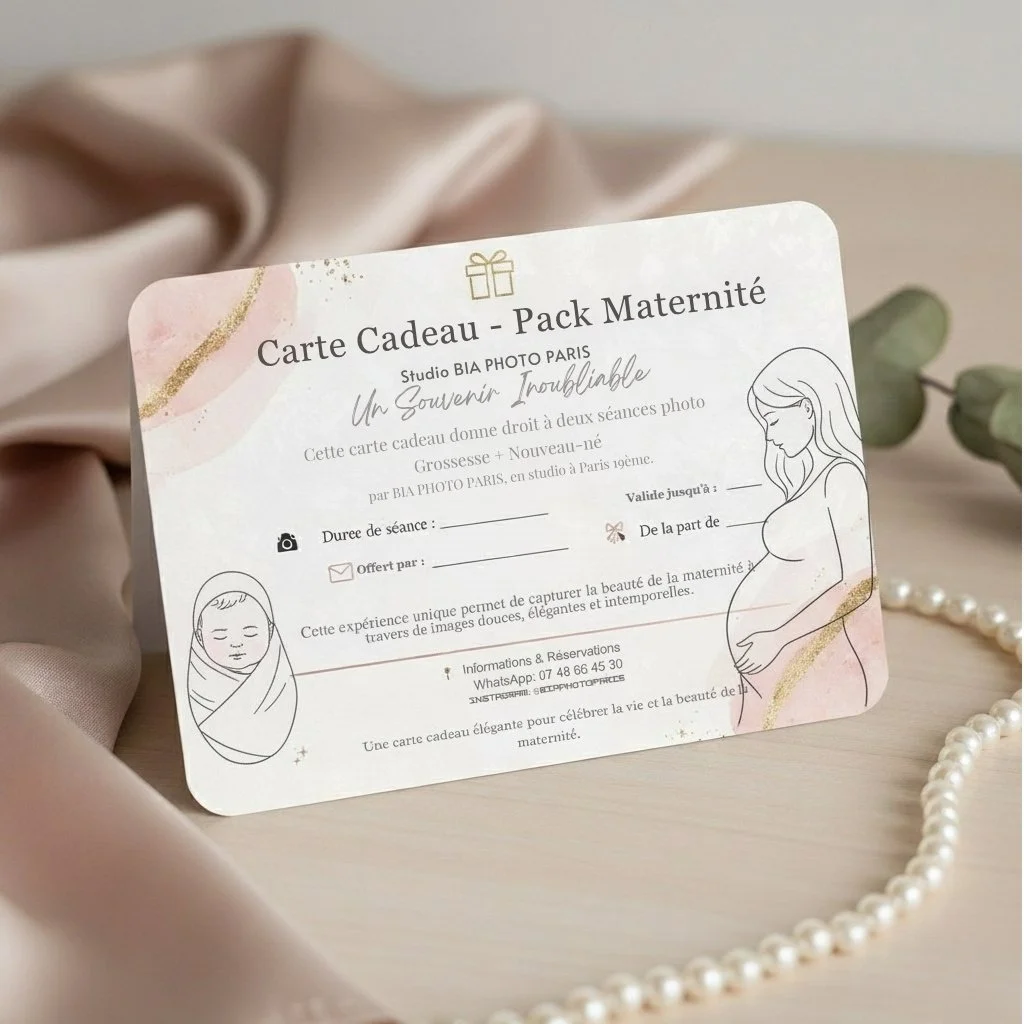 Carte Cadeau : Pack Shooting Grossesse + Nouveau-Né