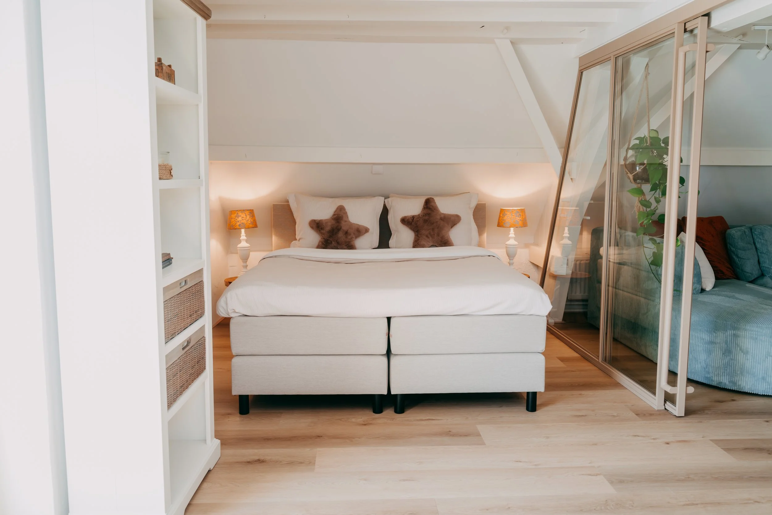 Twee persoons slaapkamer in onze stadsloft
