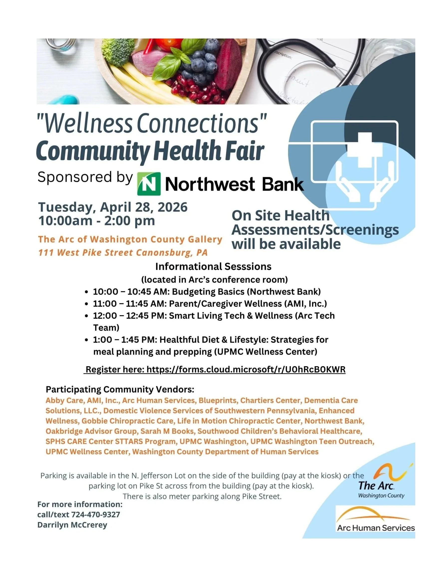 Community Connections Wellness Fair sponsored by Northwest Bank