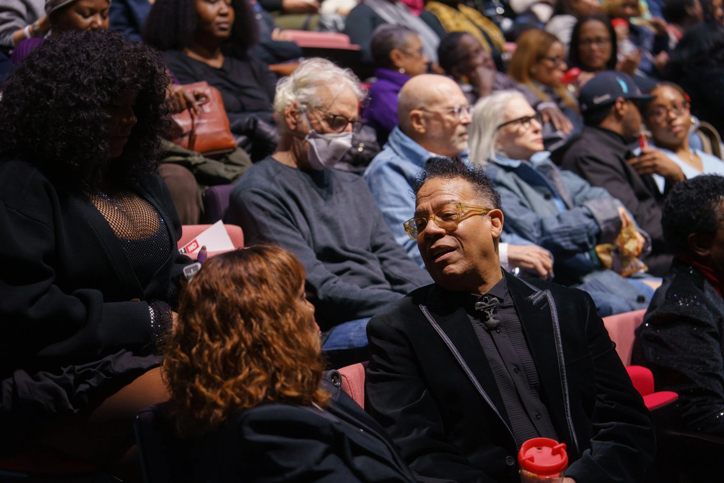  Crowd waiting for film to start 