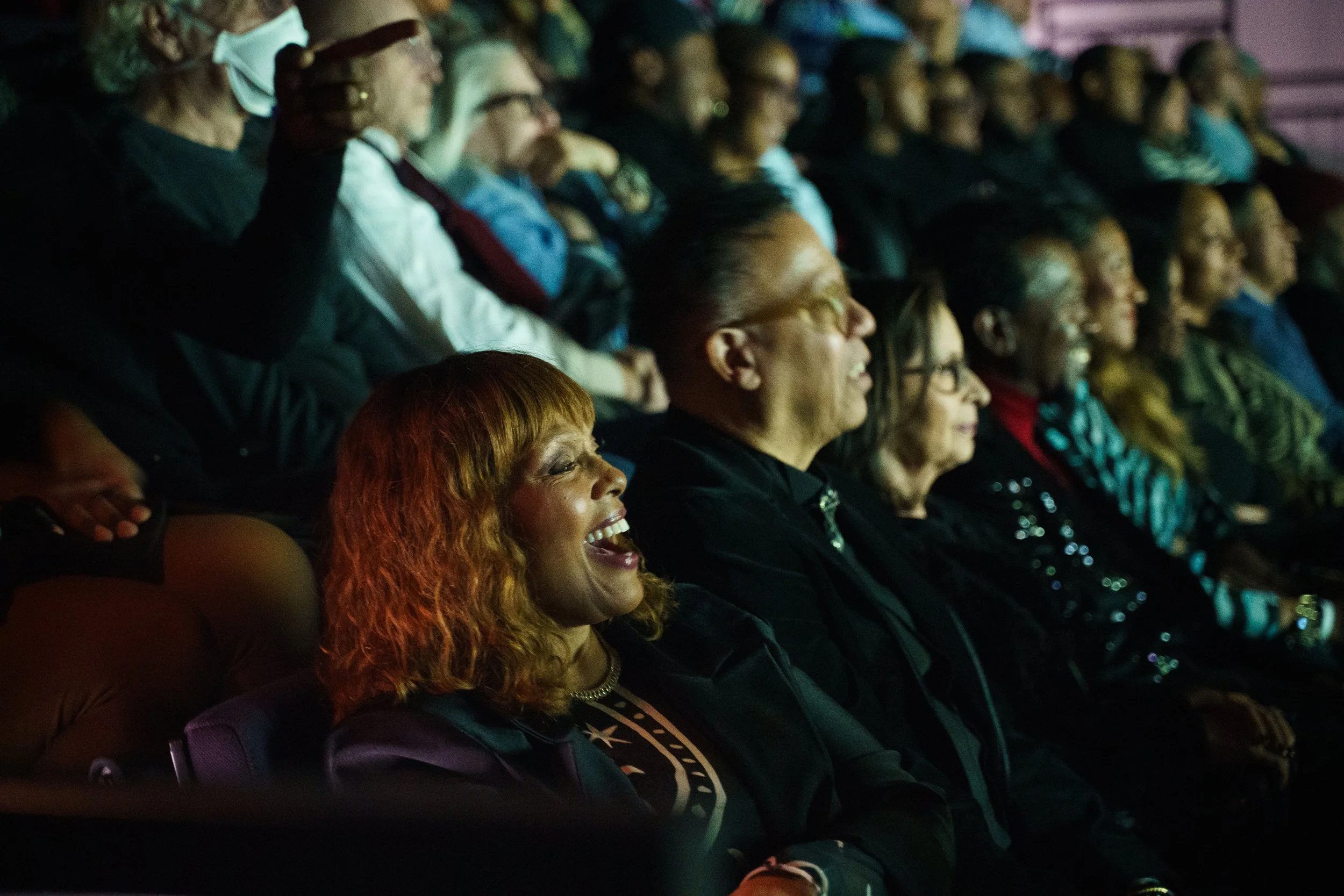  People enjoying the film 
