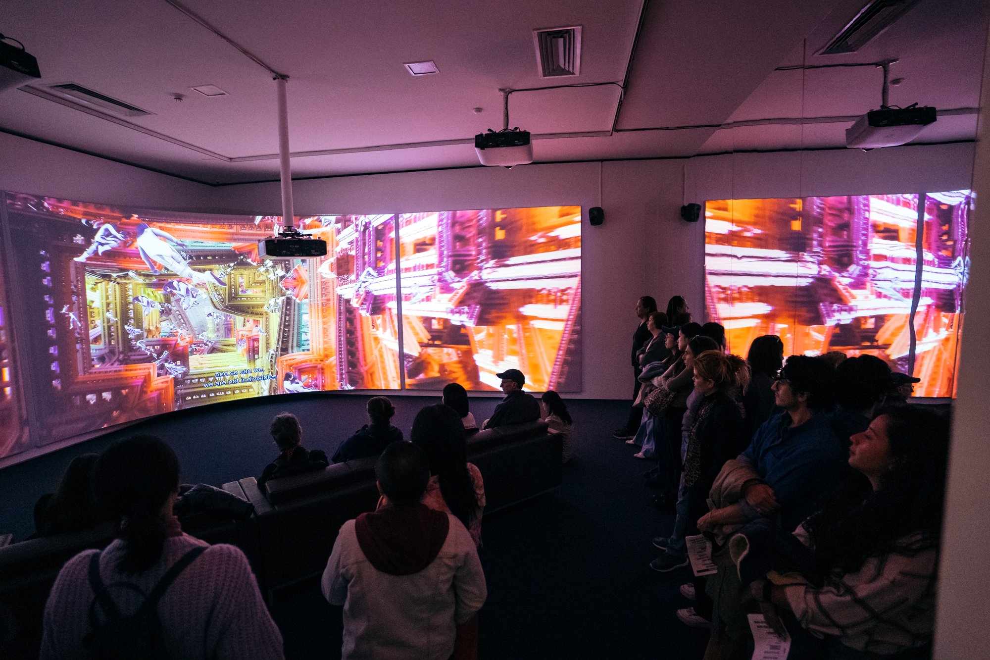 People looking at screen