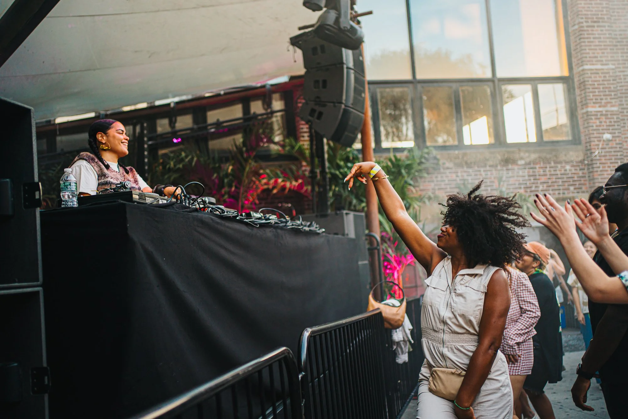  Girl dancing and smiling 
