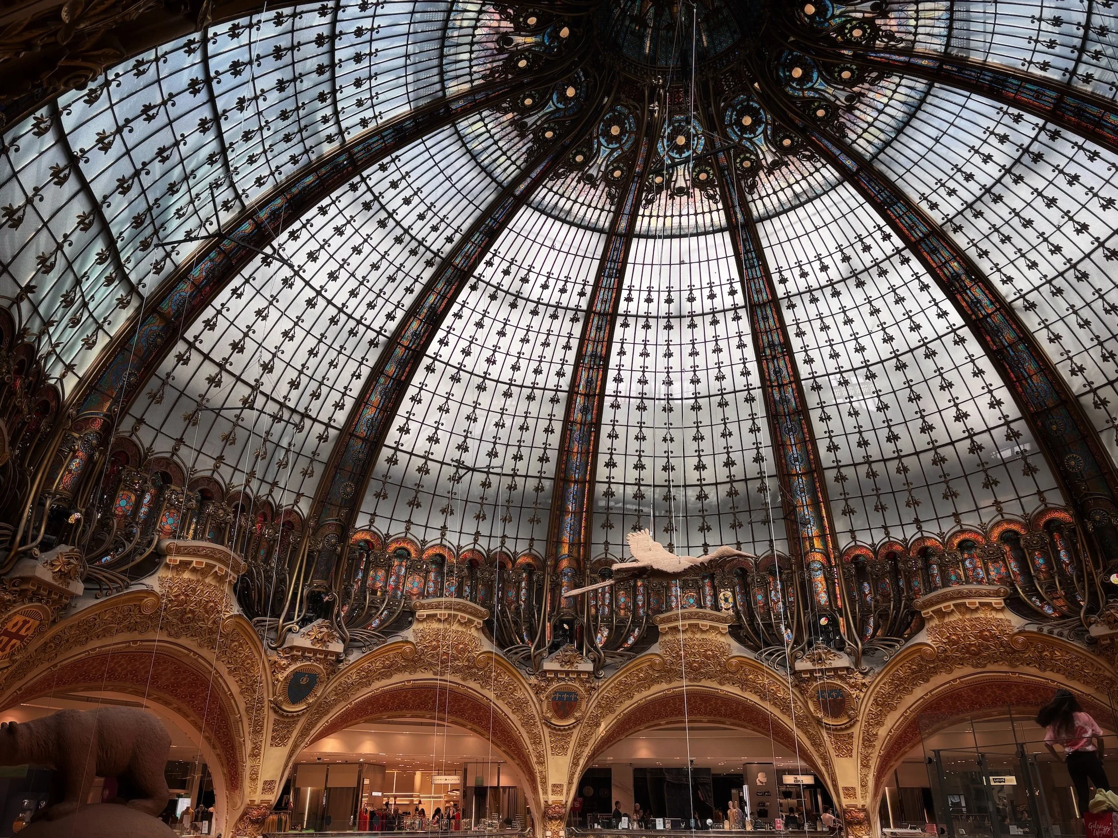 Stained glass dome at Galeries Lafayette