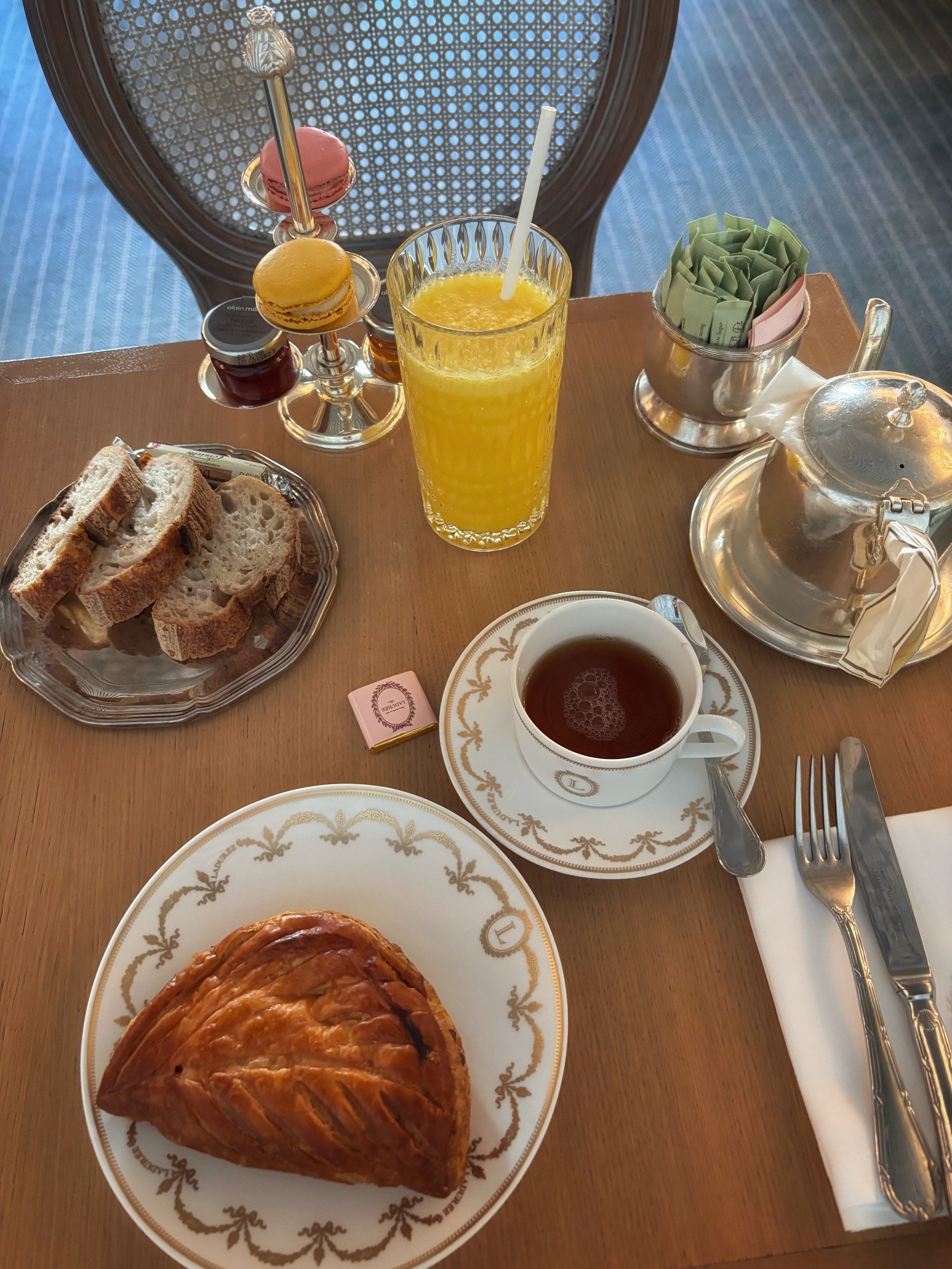 Breakfast set at Laduree Paris
