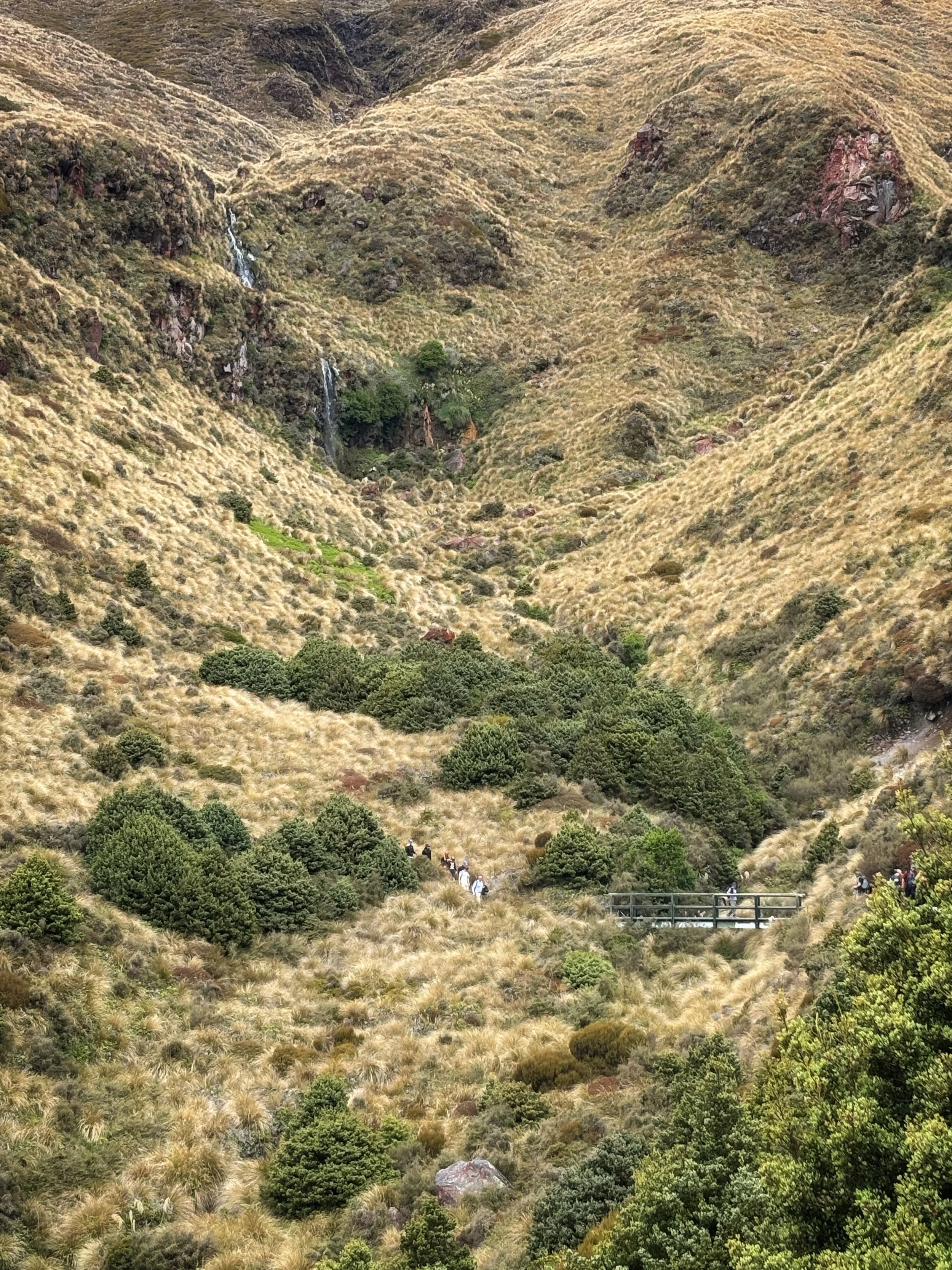 Small waterfalls at Tongariro Alpine Crossing