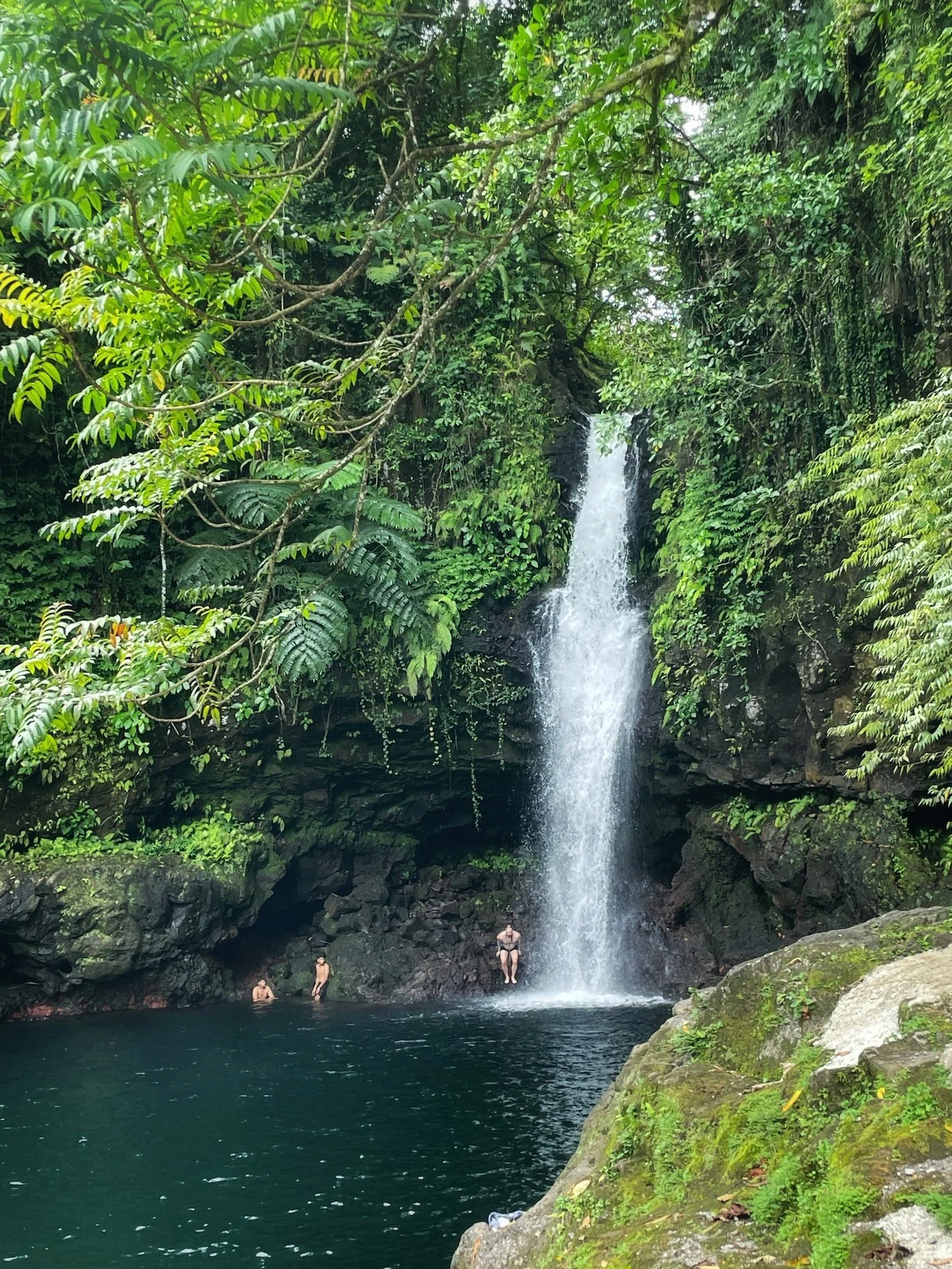 Waterfall swimming in Samoa