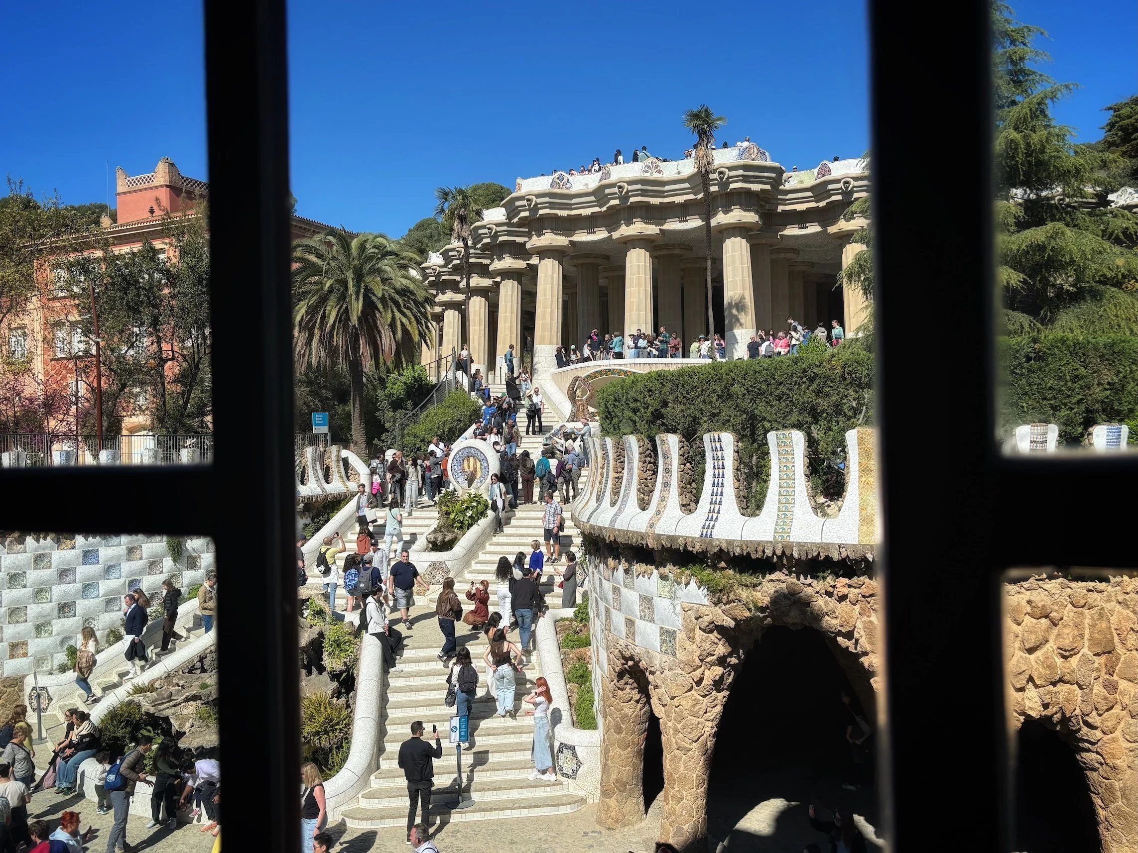 View from Porter's Lodge in Parc Guell, Barcelona