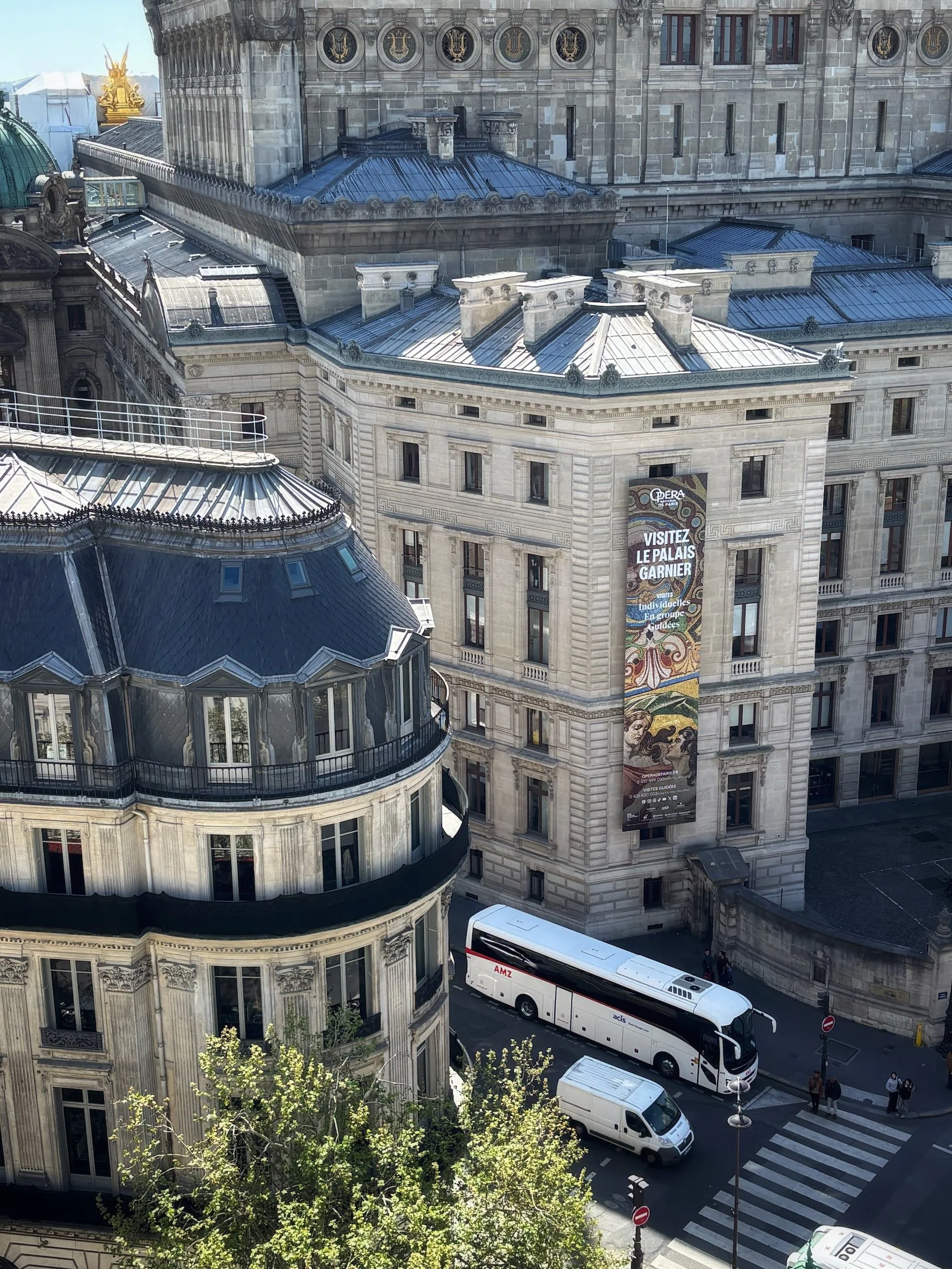 View from the rooftop of Galeries Lafayette