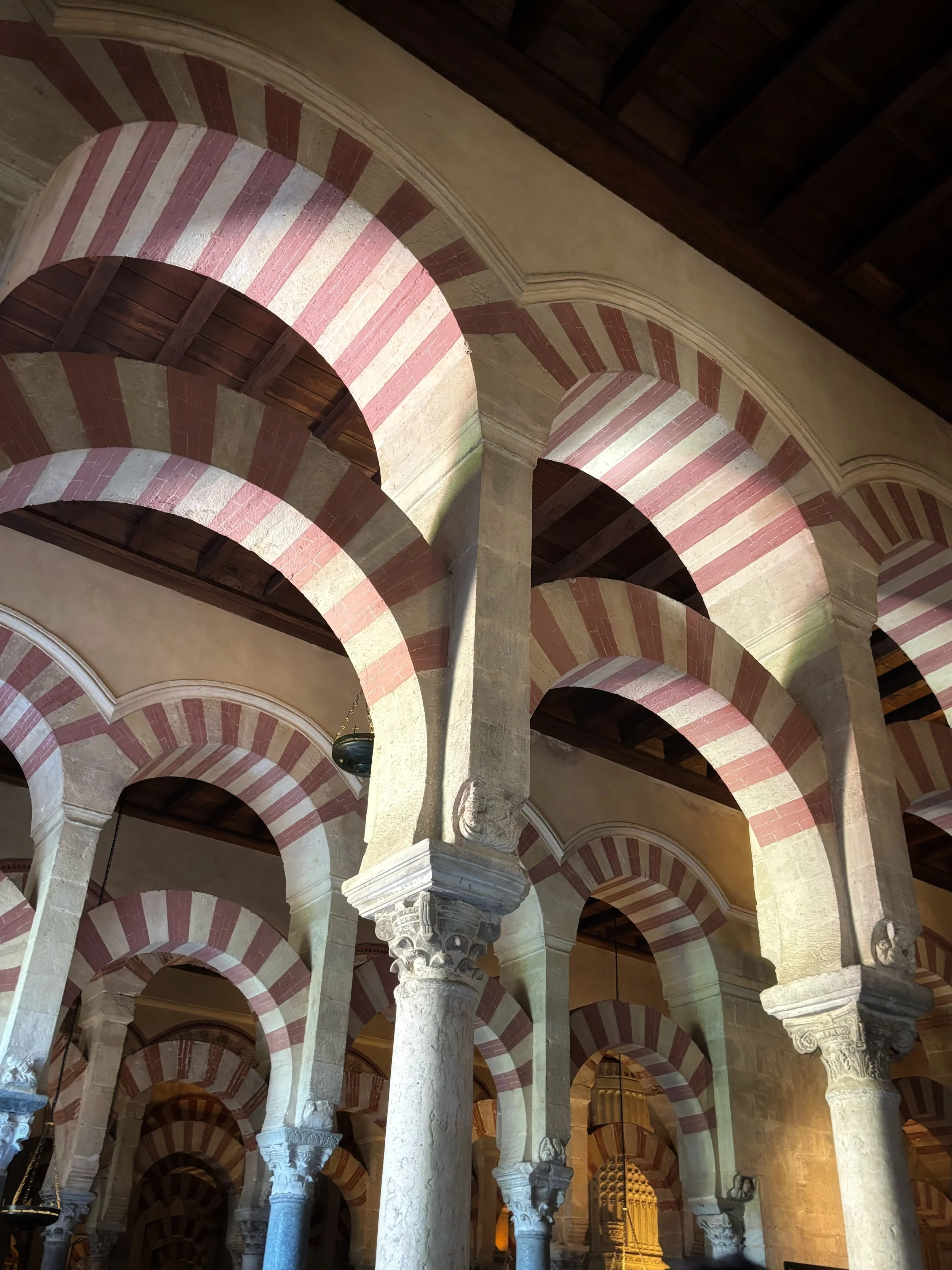Arches in Mezquita Cordoba