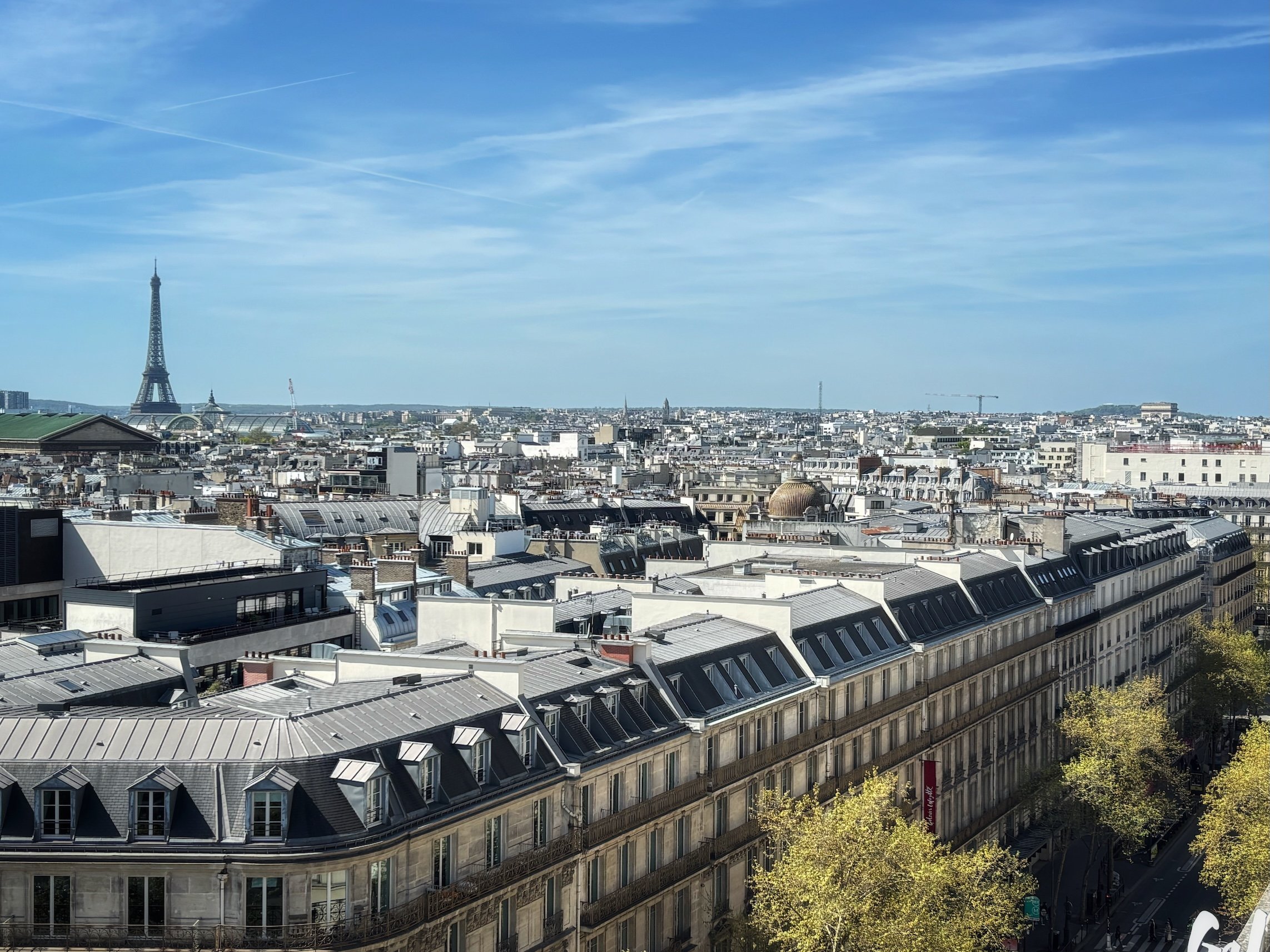 View from Galeries Lafayette rooftop