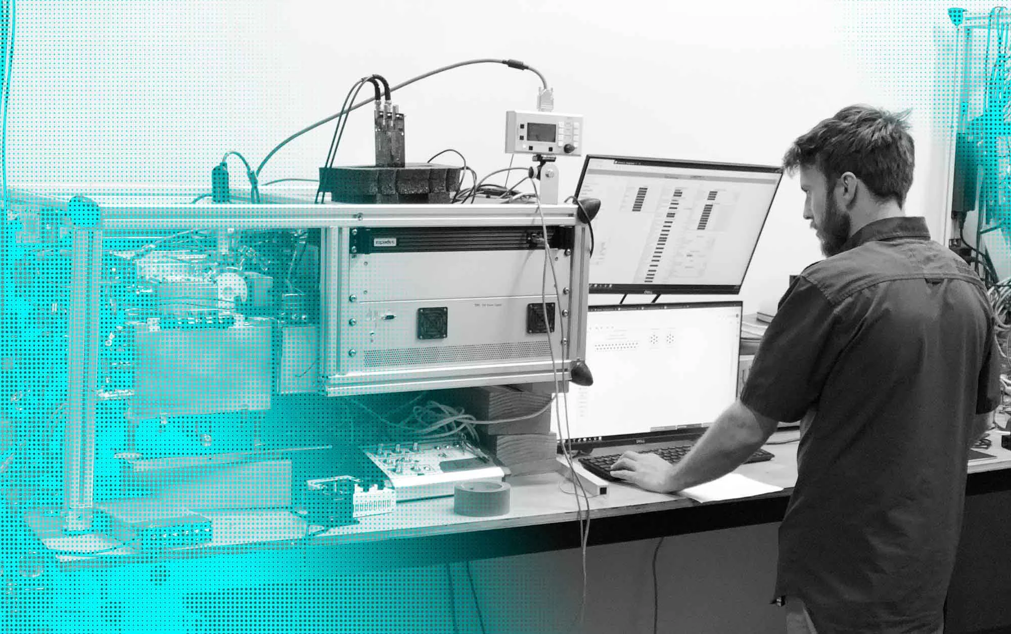 material testing. an image of metal testing conducted using Massbox technology