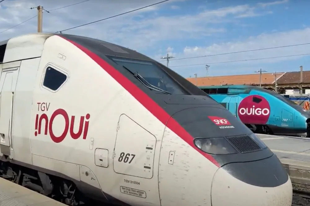 TGV Trains at the station in France