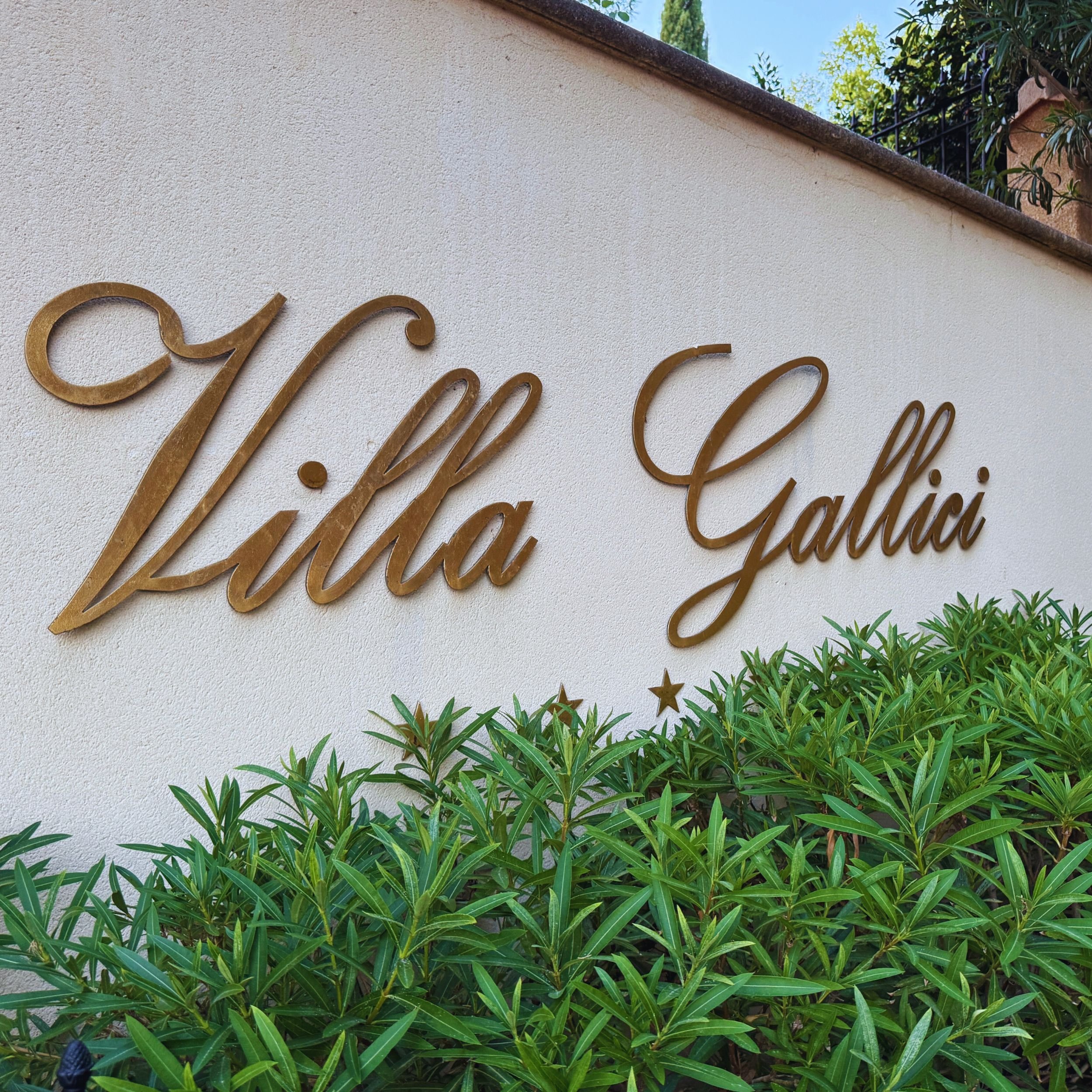 Villa Gallici hotel entrance signage in Aix-en-Provence