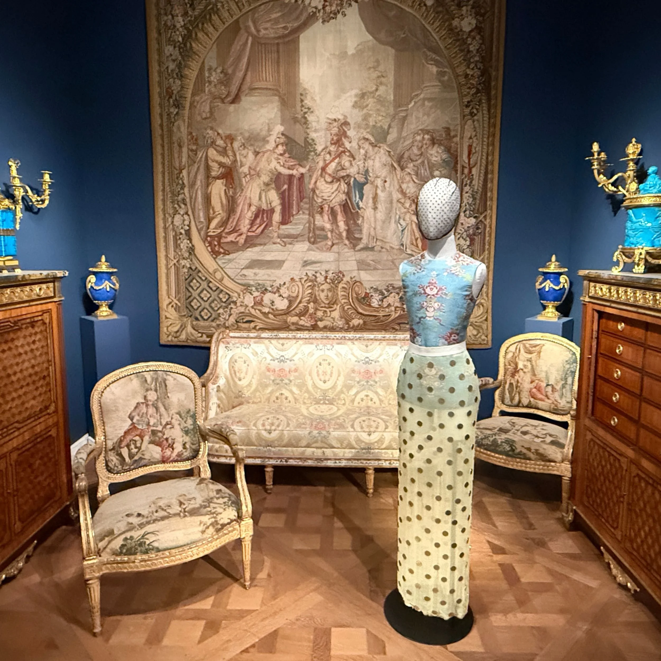 Maison Margiela Artisan Collection dress from 2014–2015 displayed at the Louvre Couture exhibition