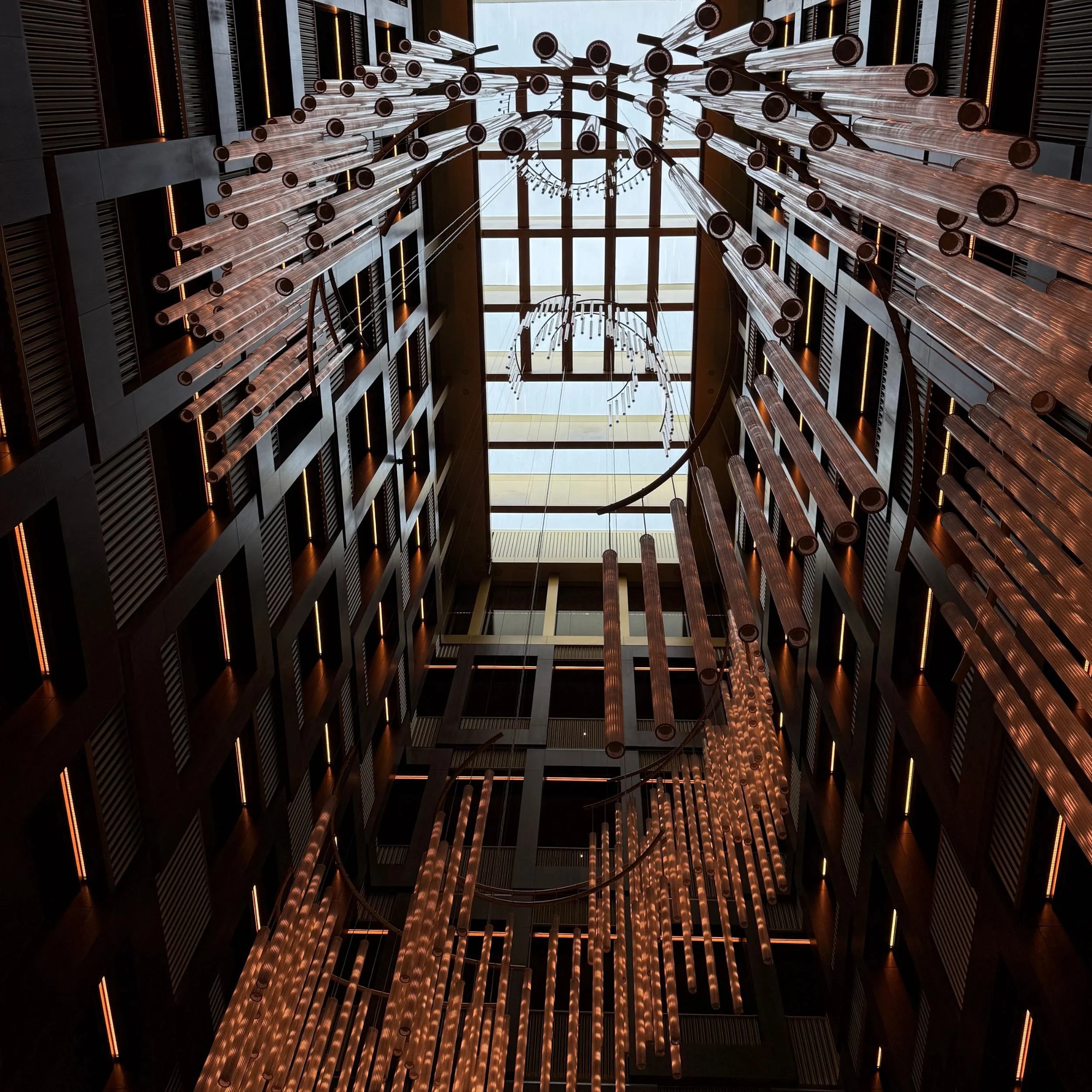 Looking Up in the Hotel Atrium Chancery Rosewood
