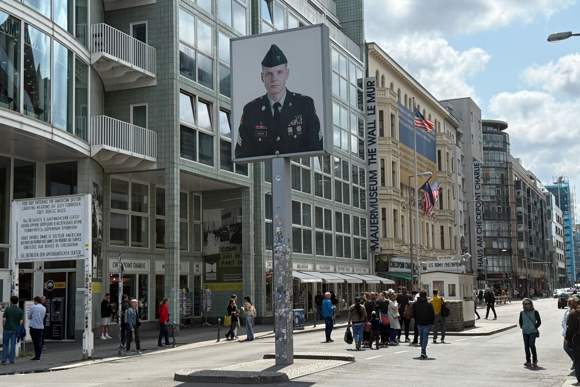 Checkpoint Charlie from the American side