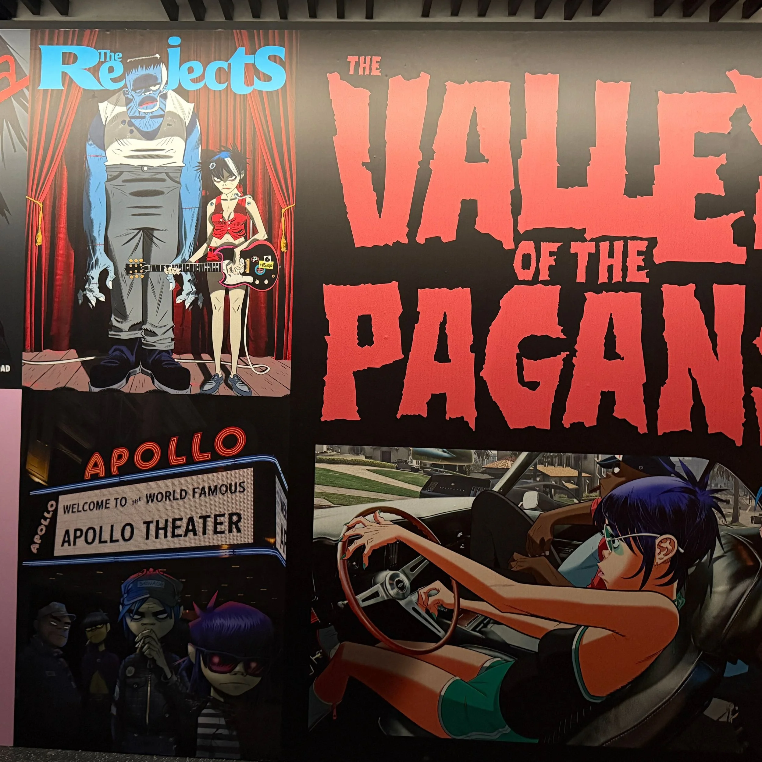 Valley of the Pagans wall artwork inside House of Kong Gorillaz exhibition London