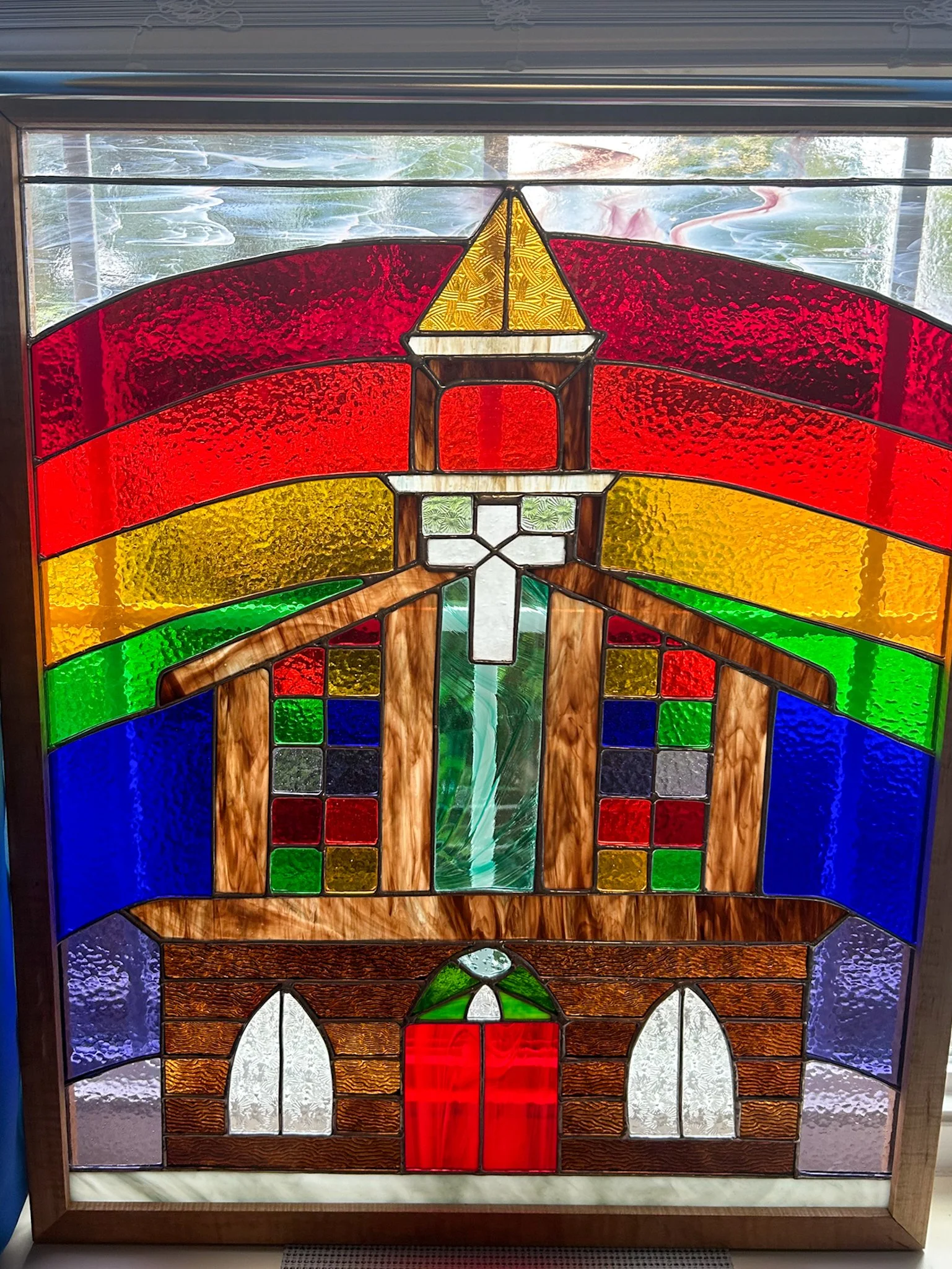 30x20 Church and Rainbow