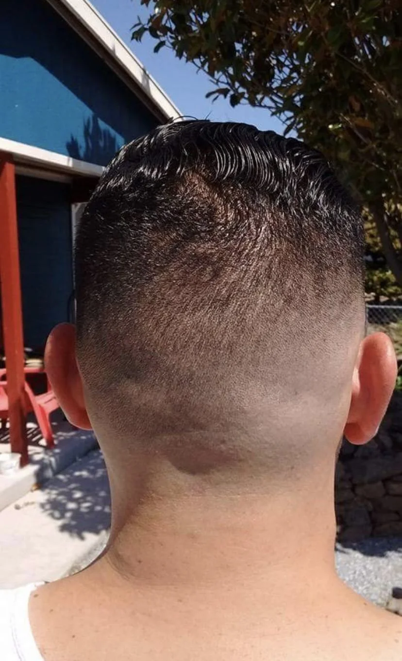 Mid to High Skin-Fade back view