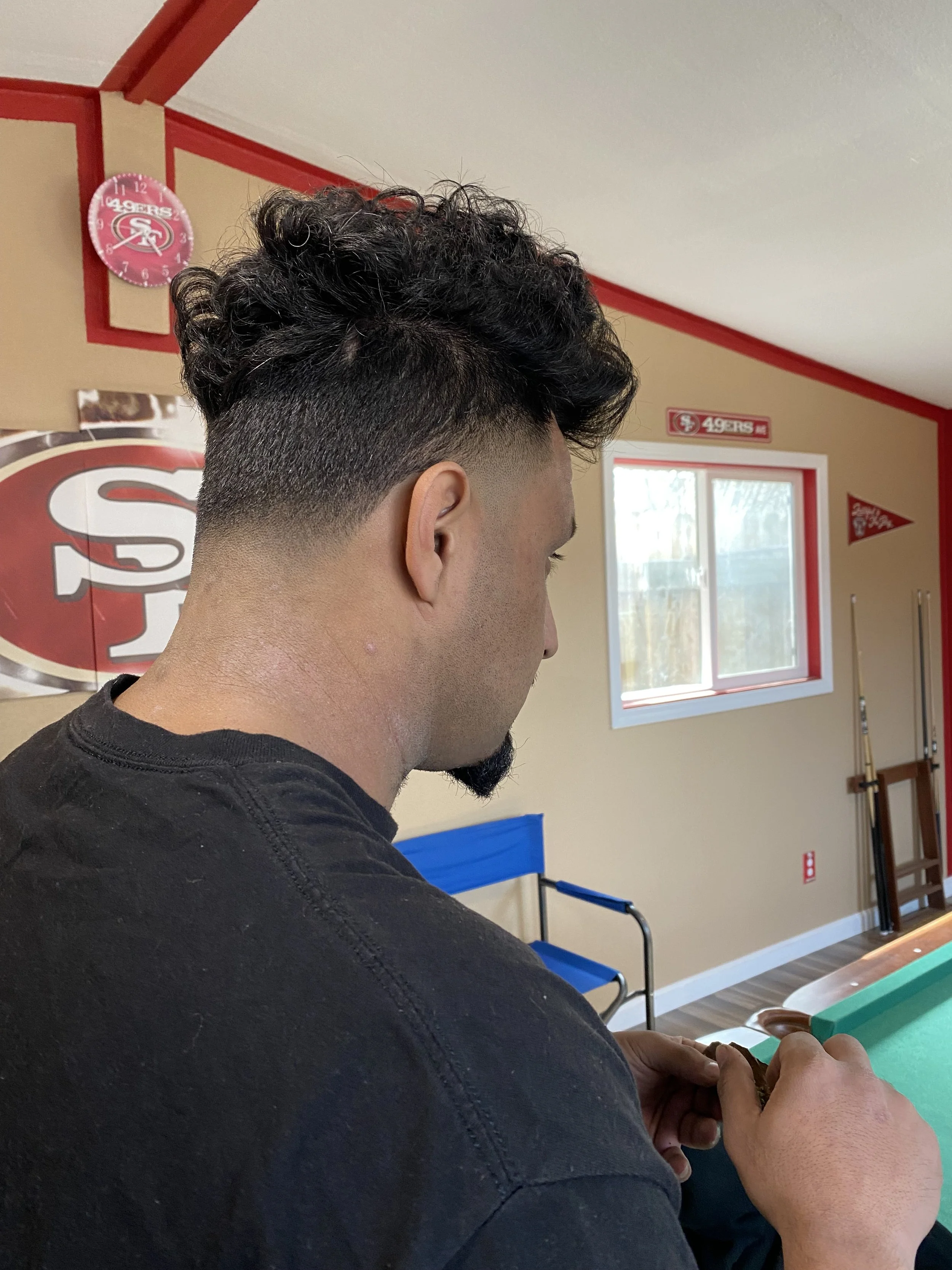Curly Top-Undercut w/High Tapers