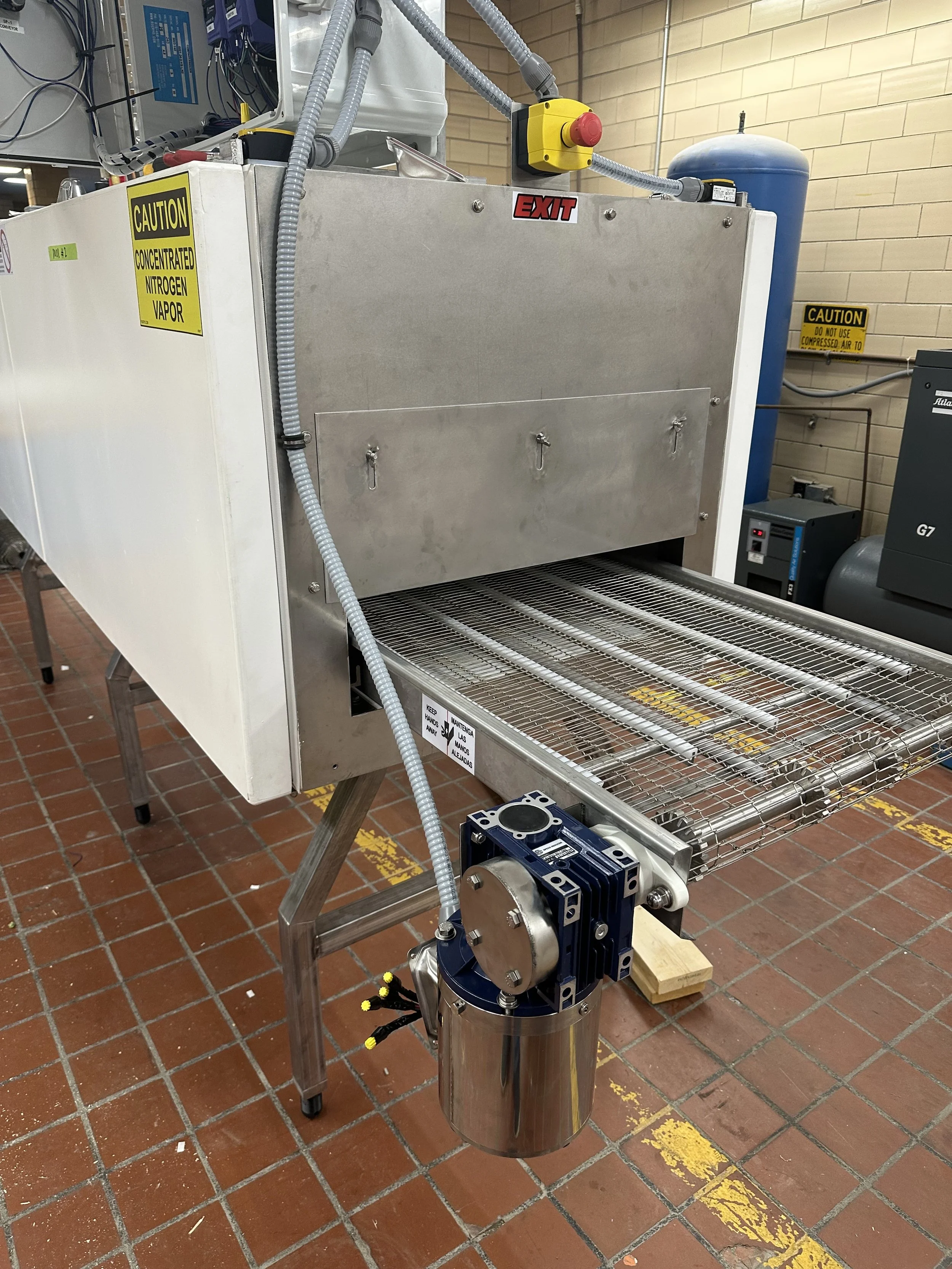 Exit End of Fiberglass Compact Cryogenic Tunnel Freezer.JPG