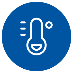 Thermometer icon indicating temperature or weather.