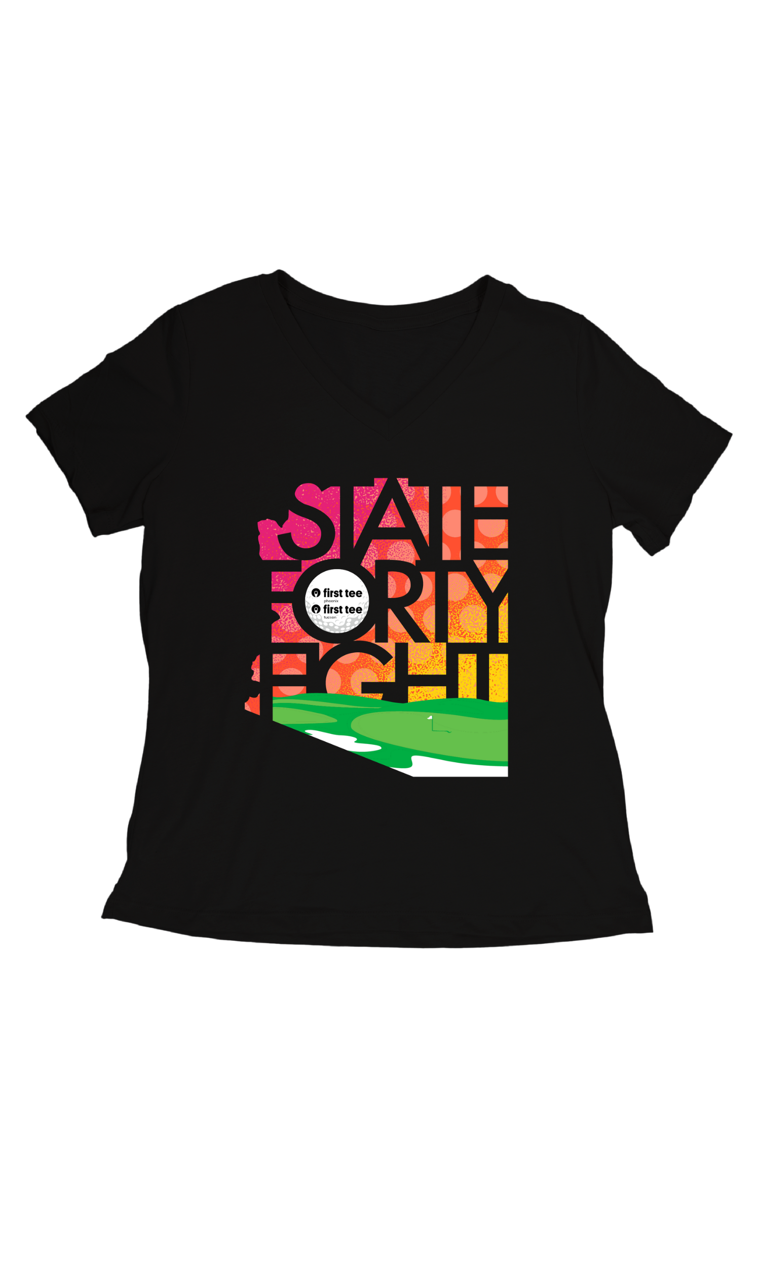 Women's V-Neck Sunset Print