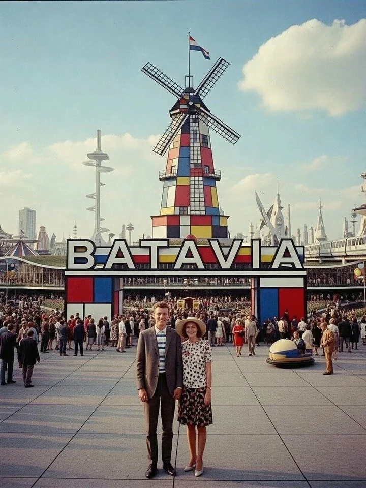 Longer takes from the Batavia Newsreel!

Welkom bij het Batavia Paviljoen! Nestled in a landscape of tulips and canals, the pavilion, Representing the culture and engineering prowess of lowlands, features the exciting ride &ldquo;Clog through the Pol