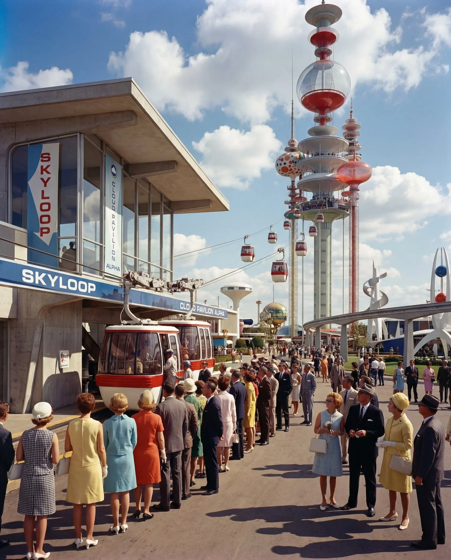 Welcome to Cloud Pavilion Alpha!
All of these scenes were extrapolated from the Cloud Pavilion trading card, using the new Nano Banana Pro. Yet another incredible high quality stage unlocked, where I can combine and remix previously made images into 