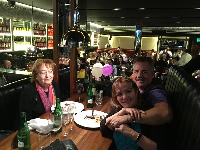 Rosy and I in Buenos Aires in 2019 with my Aunt Fanny. My last living relative from my parents.