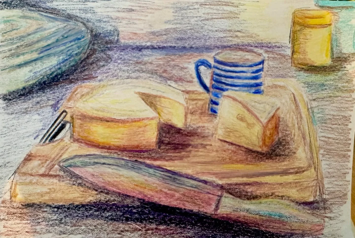 Bit more experimentation with the coloured pencils. Think it would have worked better as a pencil drawing or a painting. But not every experiment gonna be perfect. #pencildrawings #stilllife #artistsoninstagram