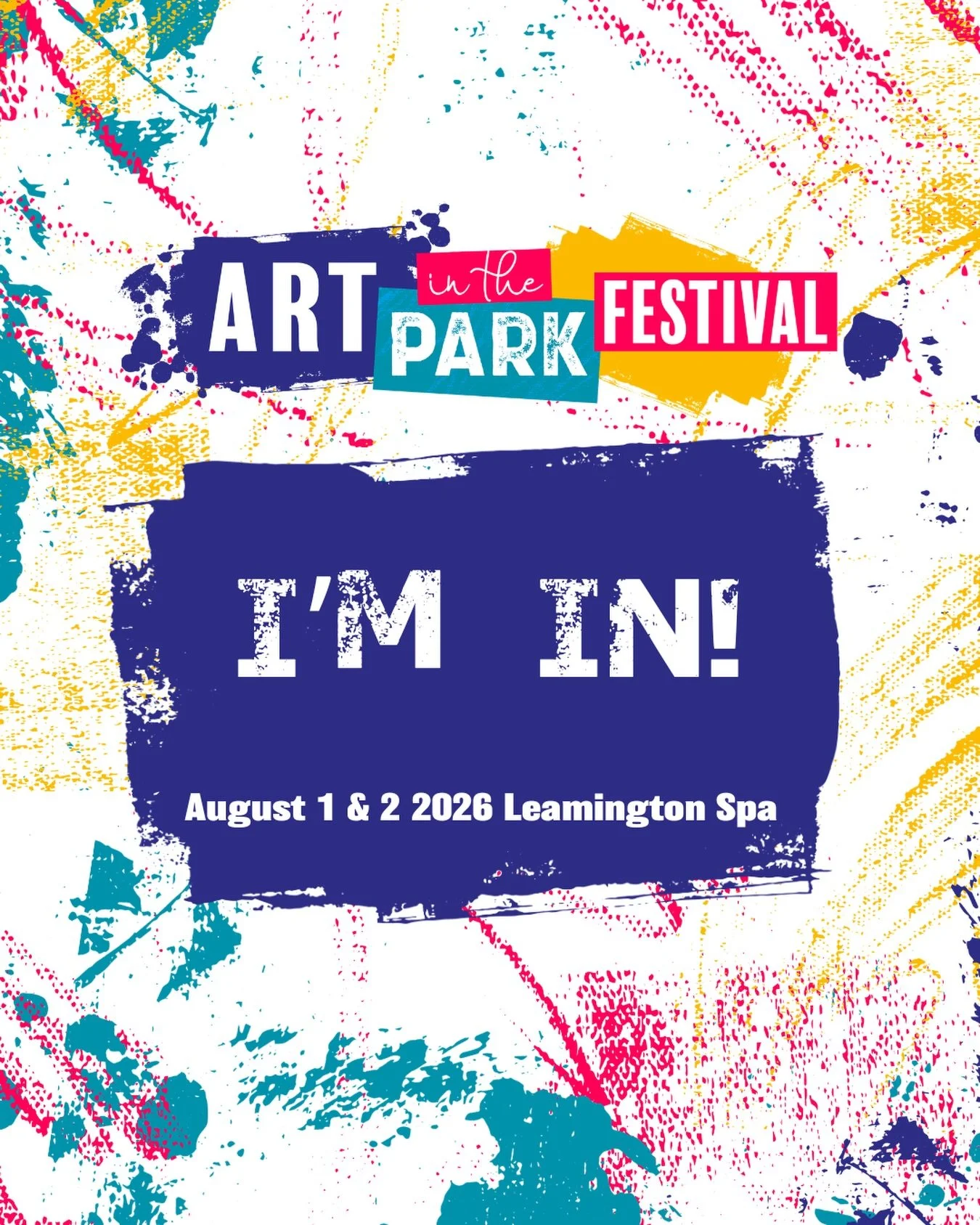 Well I&rsquo;ve only gone and got myself selected for one of the biggest art festivals in the region this summer 😅.
I am delighted to announce you will find me in one of the artist villages in this year&rsquo;s Art in the Park. Get the dates saved a