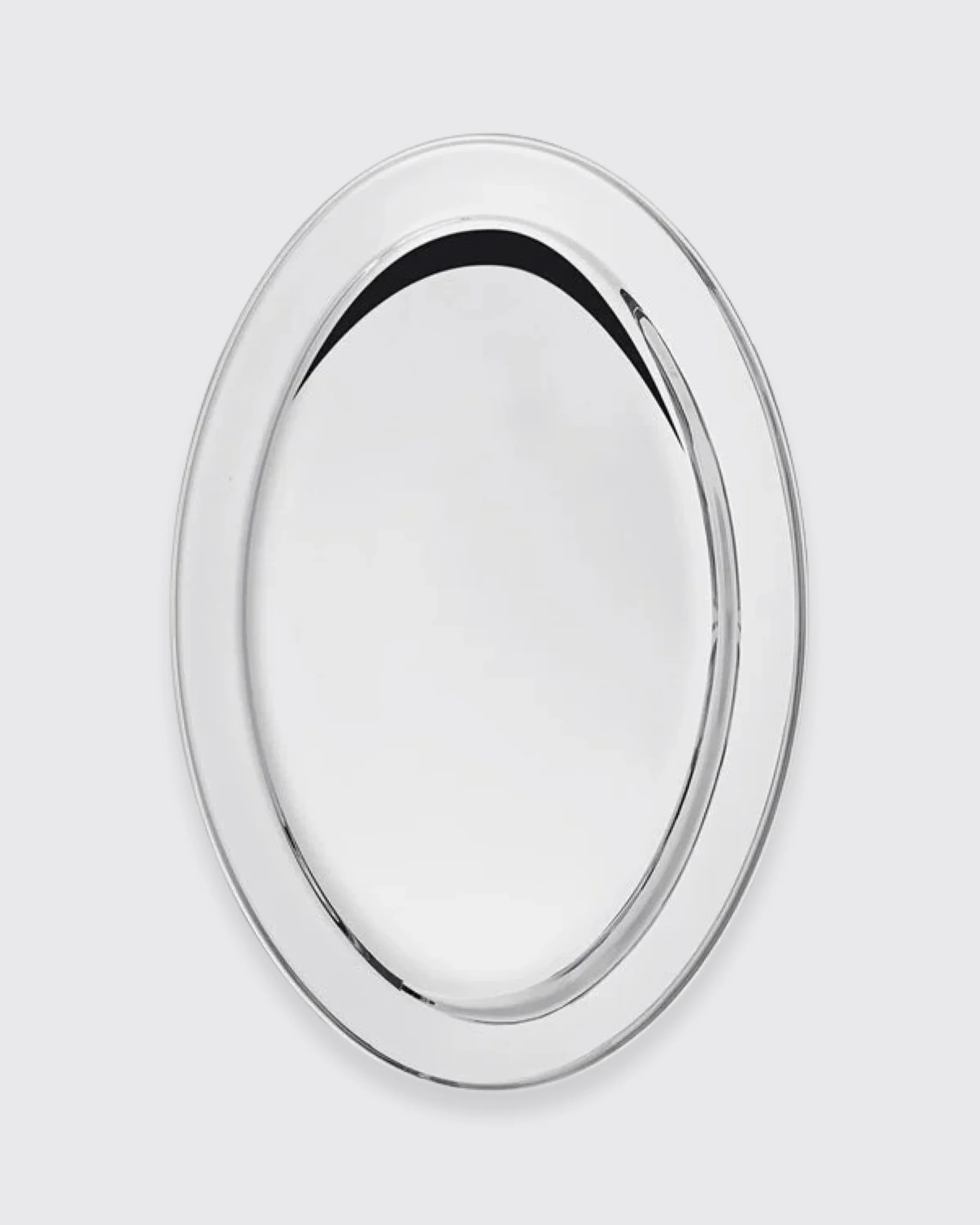 POLISHED SILVER TRAY // OVAL