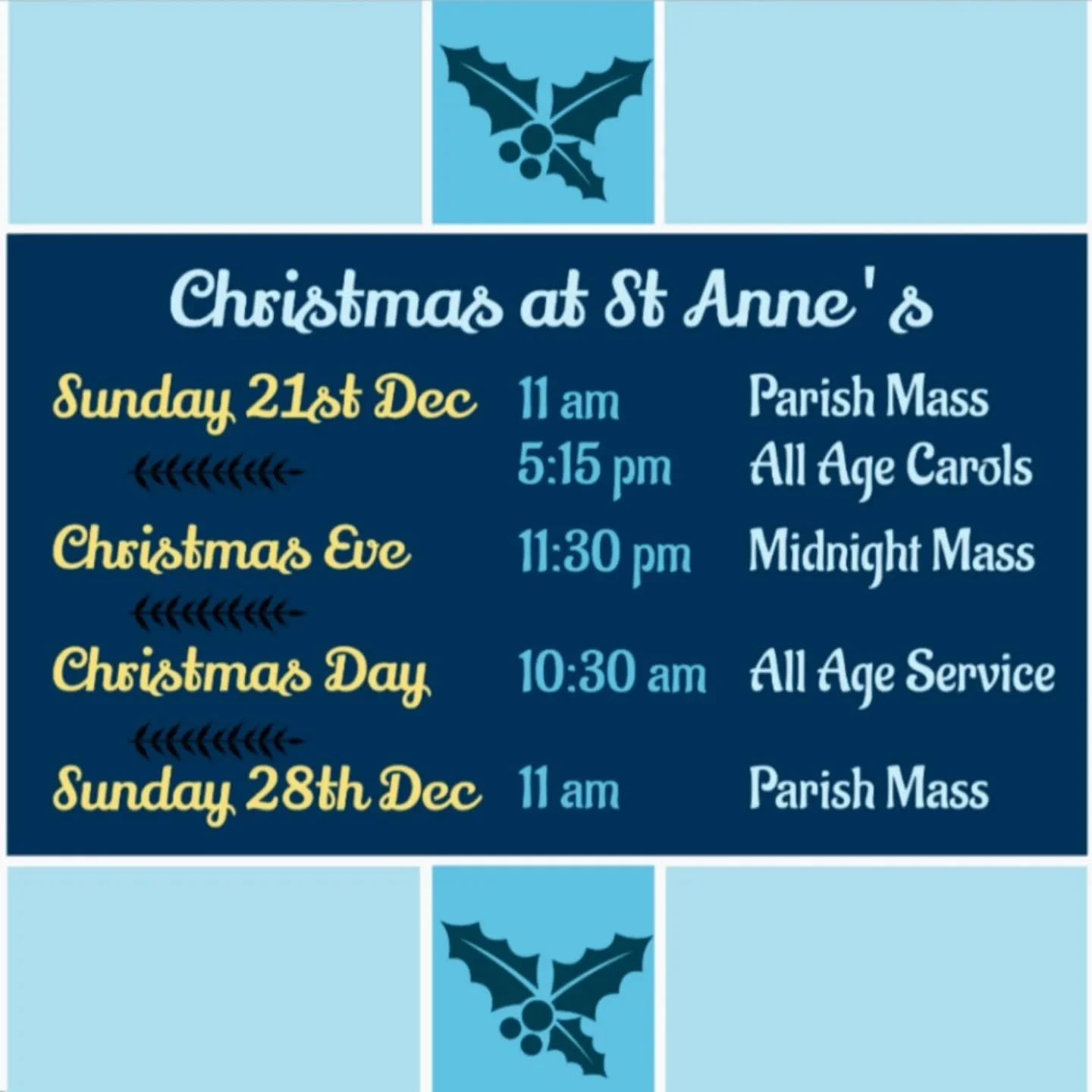 Coming up this Christmas season at church