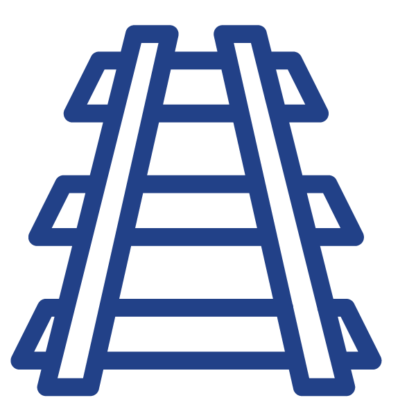 Dark Blue Rail Track Icon