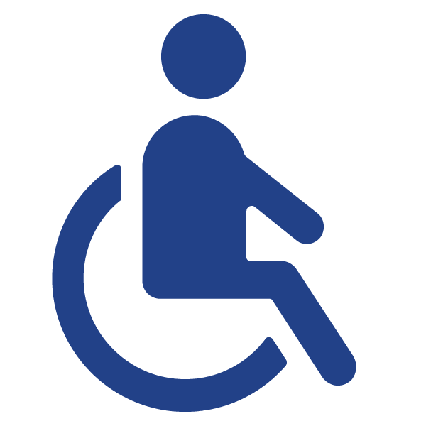 Dark Blue Accessibility Icon