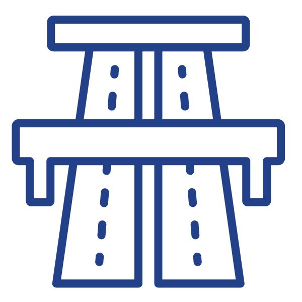 Dark Blue Bridge Icon