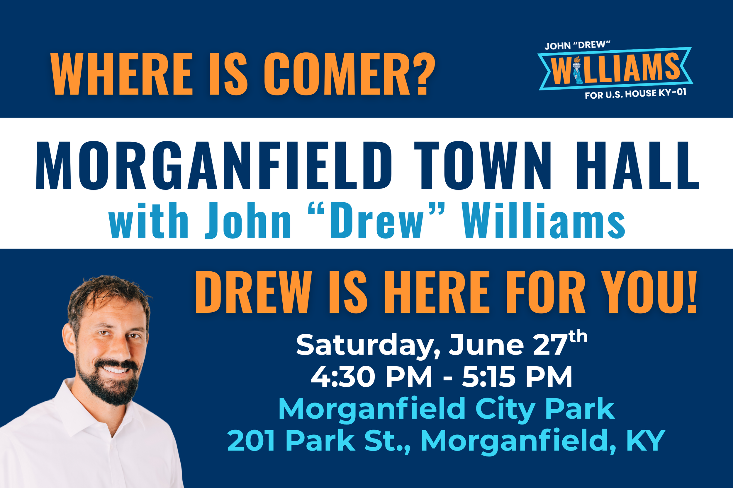 Morganfield Town Hall with Drew